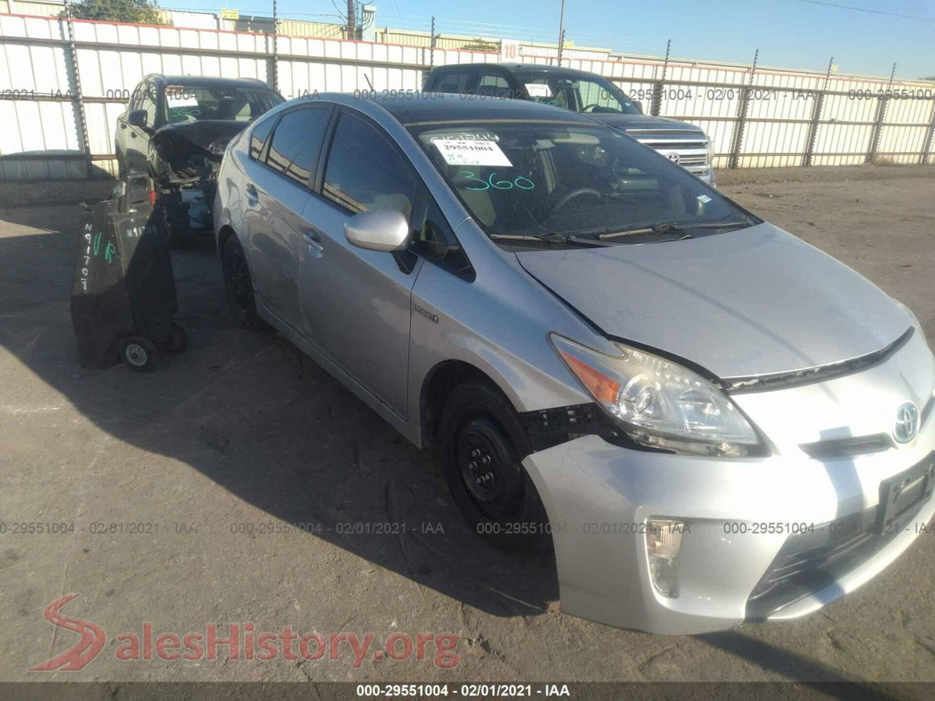 2013 TOYOTA PRIUS — VIN JTDKN3DU0D5609719
