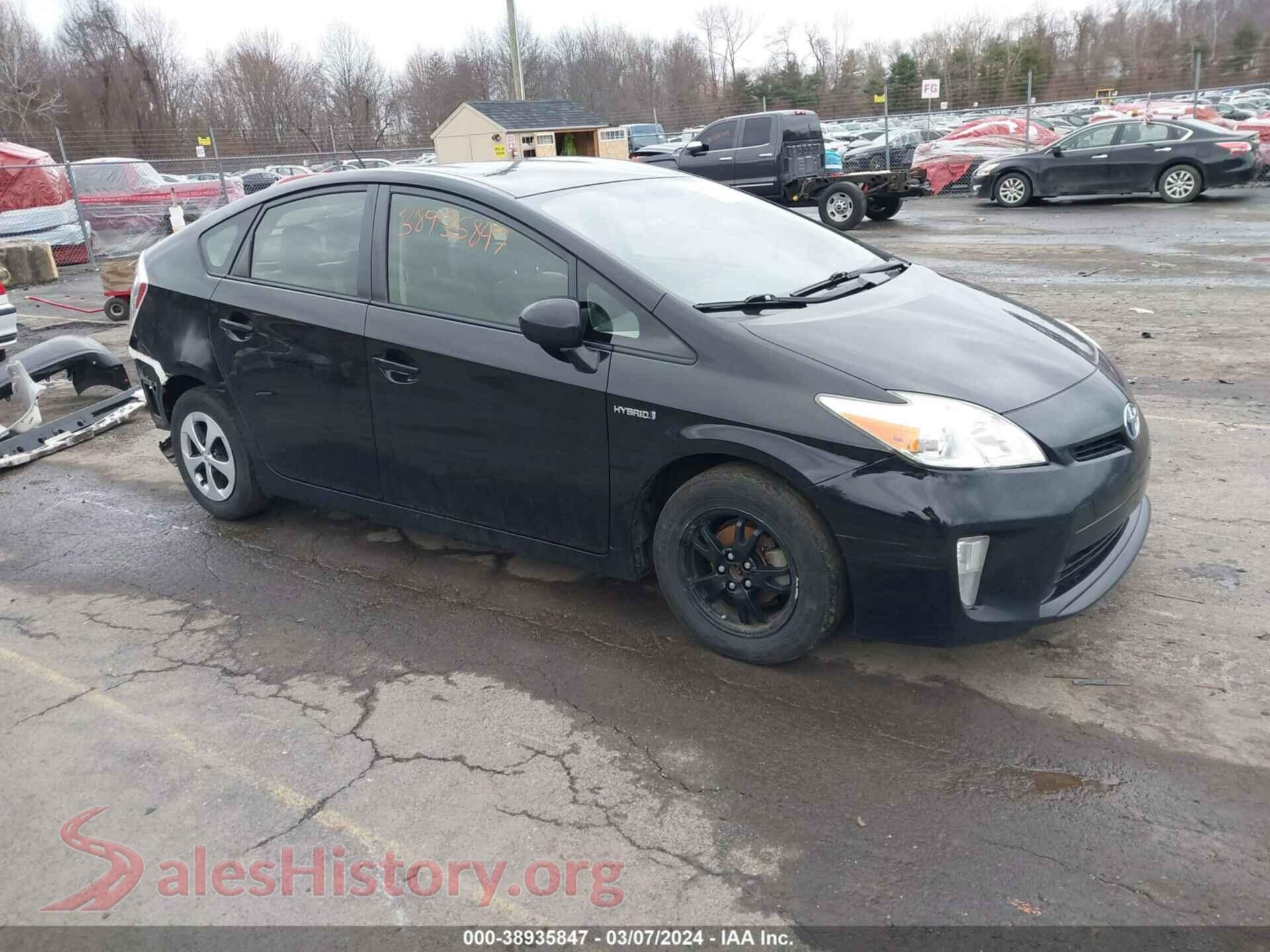 2014 TOYOTA PRIUS — VIN JTDKN3DU0E0368811