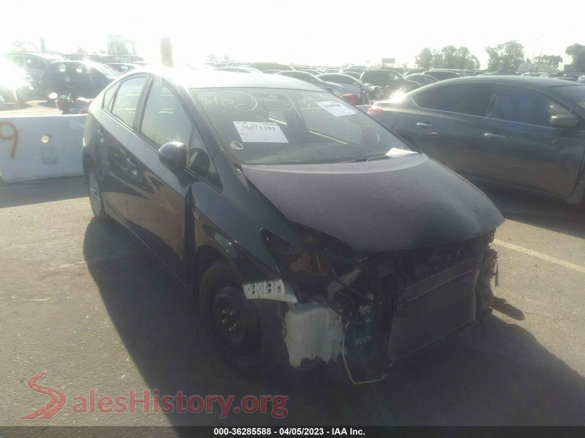 2014 TOYOTA PRIUS — VIN JTDKN3DU0E0369554