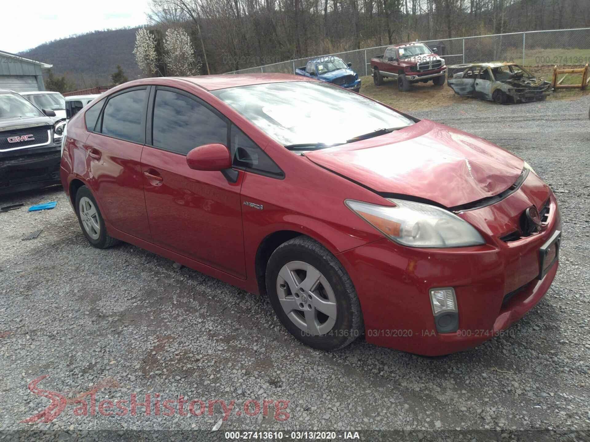 2010 TOYOTA PRIUS — VIN JTDKN3DU1A0040940