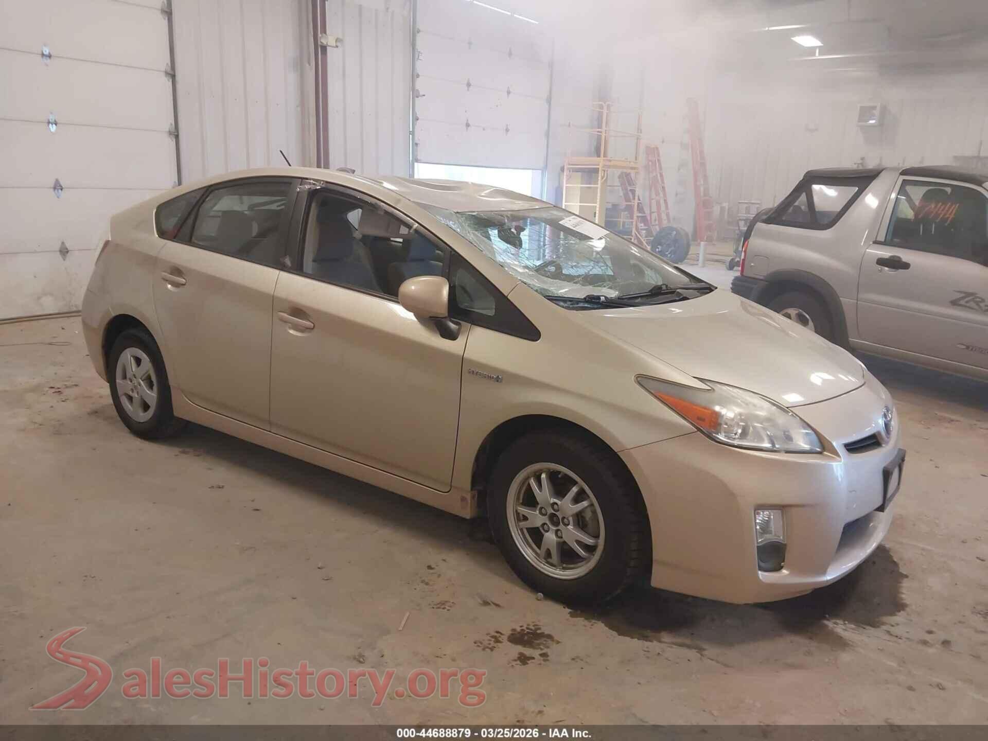 2010 TOYOTA PRIUS — VIN JTDKN3DU1A0168143