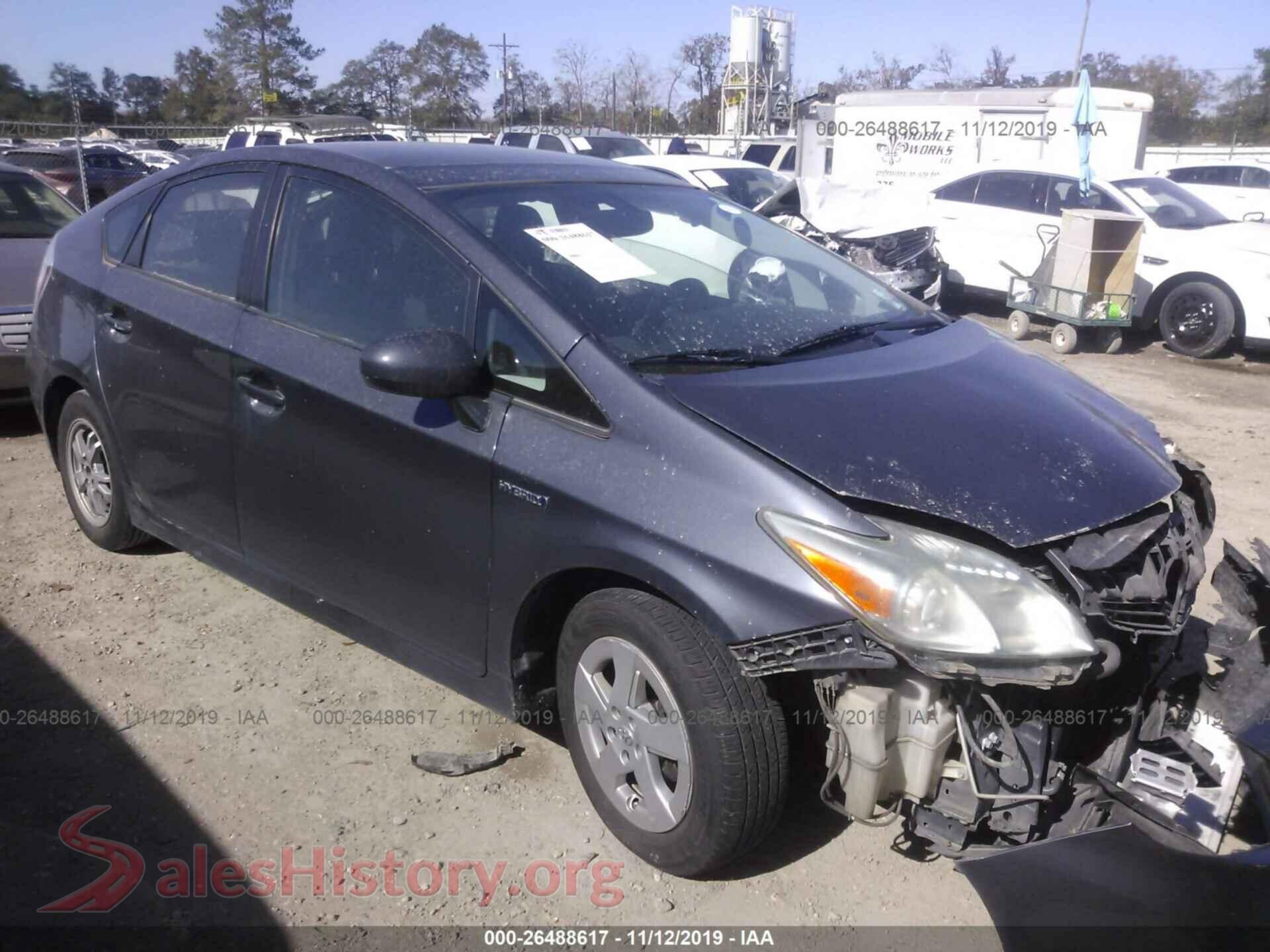 2011 TOYOTA PRIUS — VIN JTDKN3DU1B0312887