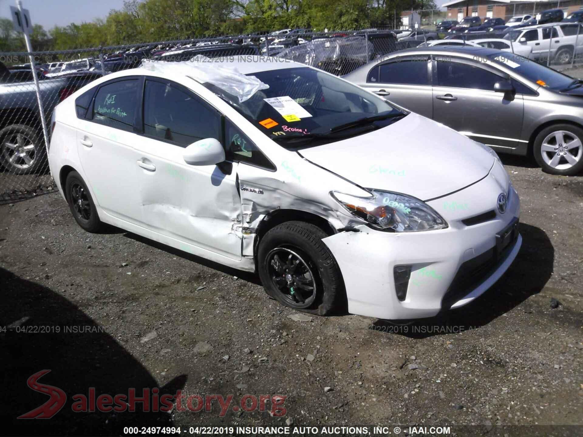 2014 TOYOTA PRIUS — VIN JTDKN3DU1E0385634