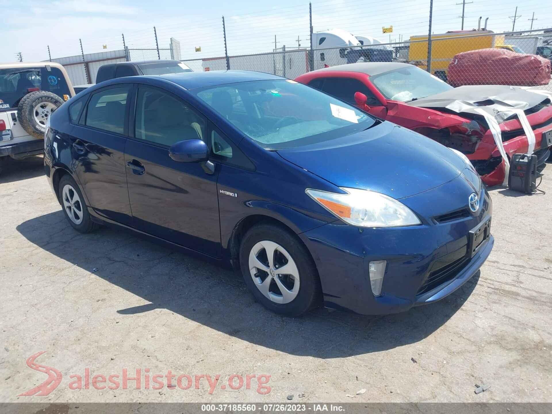 2014 TOYOTA PRIUS — VIN JTDKN3DU1E1779838