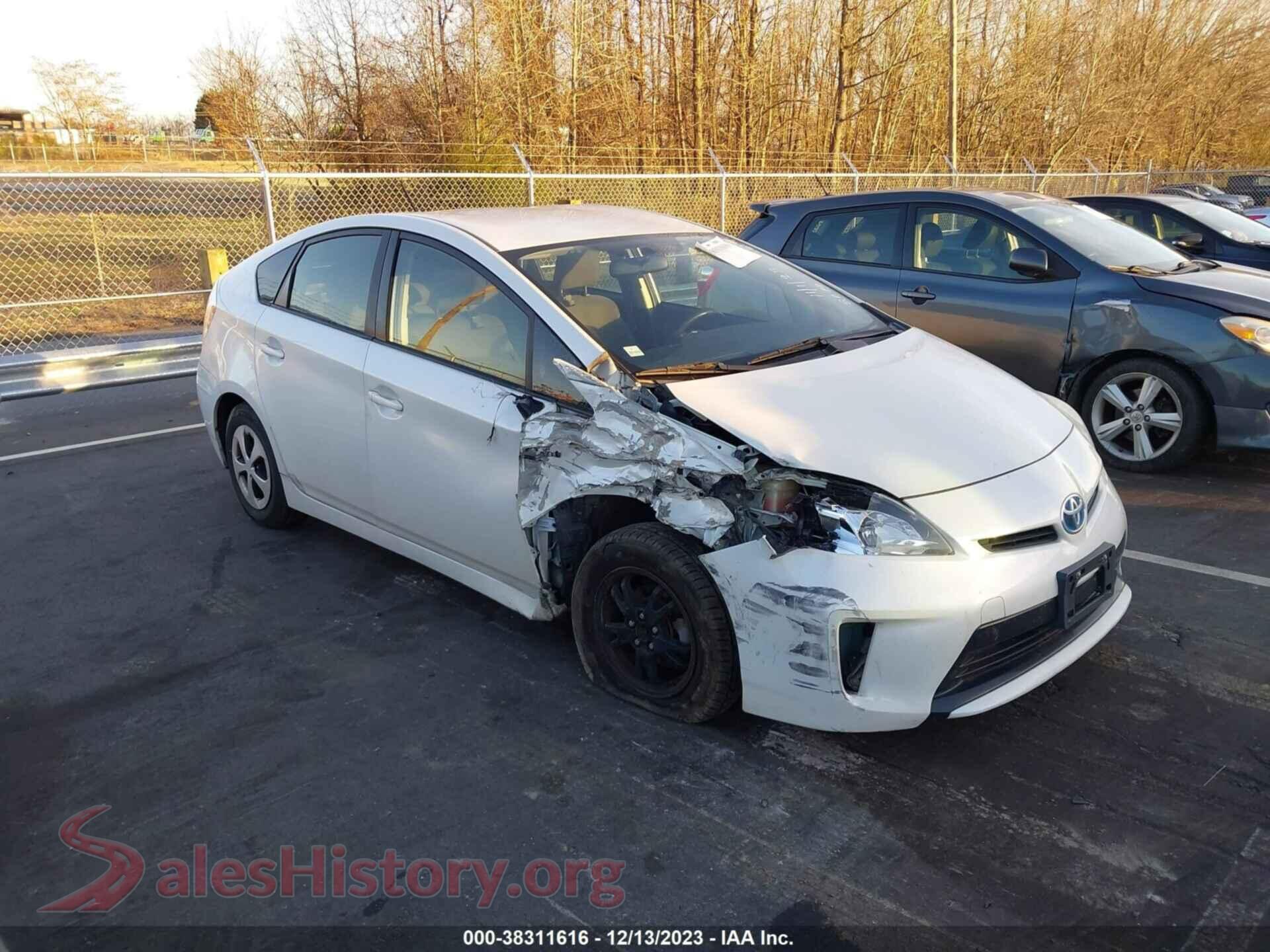 2015 TOYOTA PRIUS — VIN JTDKN3DU1F2001499