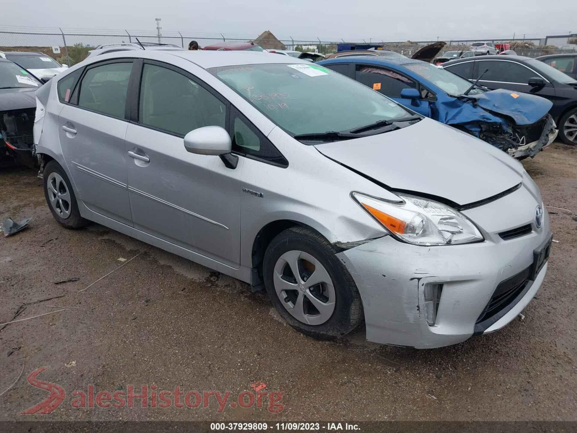 2014 TOYOTA PRIUS — VIN JTDKN3DU2E1777533