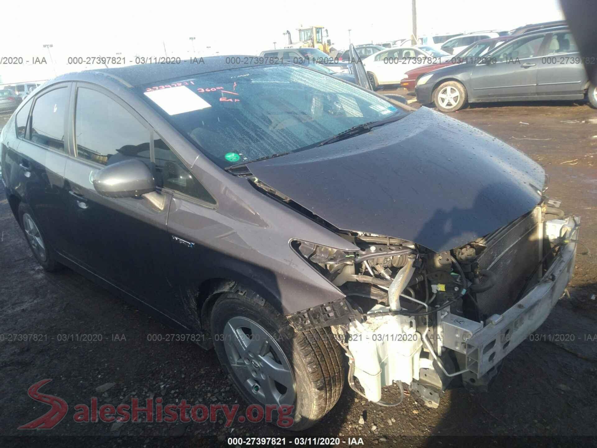 2010 TOYOTA PRIUS — VIN JTDKN3DU3A0208349