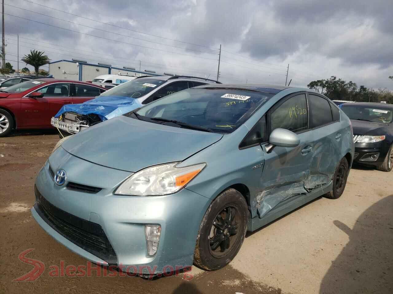 2012 TOYOTA PRIUS — VIN JTDKN3DU3C1522516