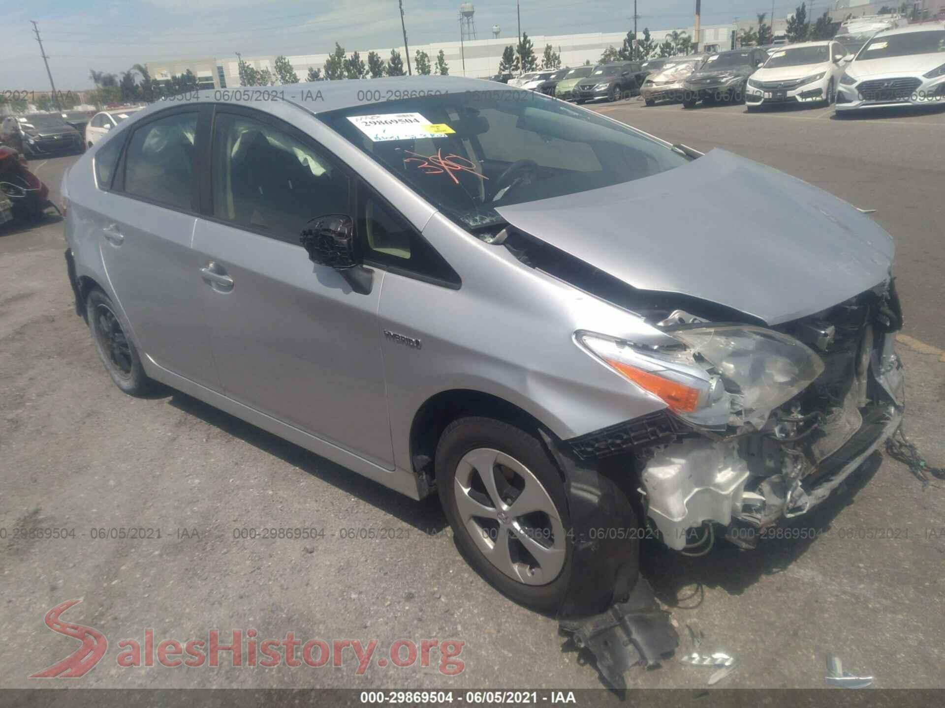 2013 TOYOTA PRIUS — VIN JTDKN3DU3D0347448