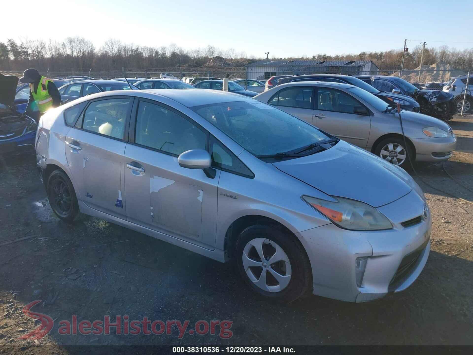 2014 TOYOTA PRIUS — VIN JTDKN3DU3E0371508