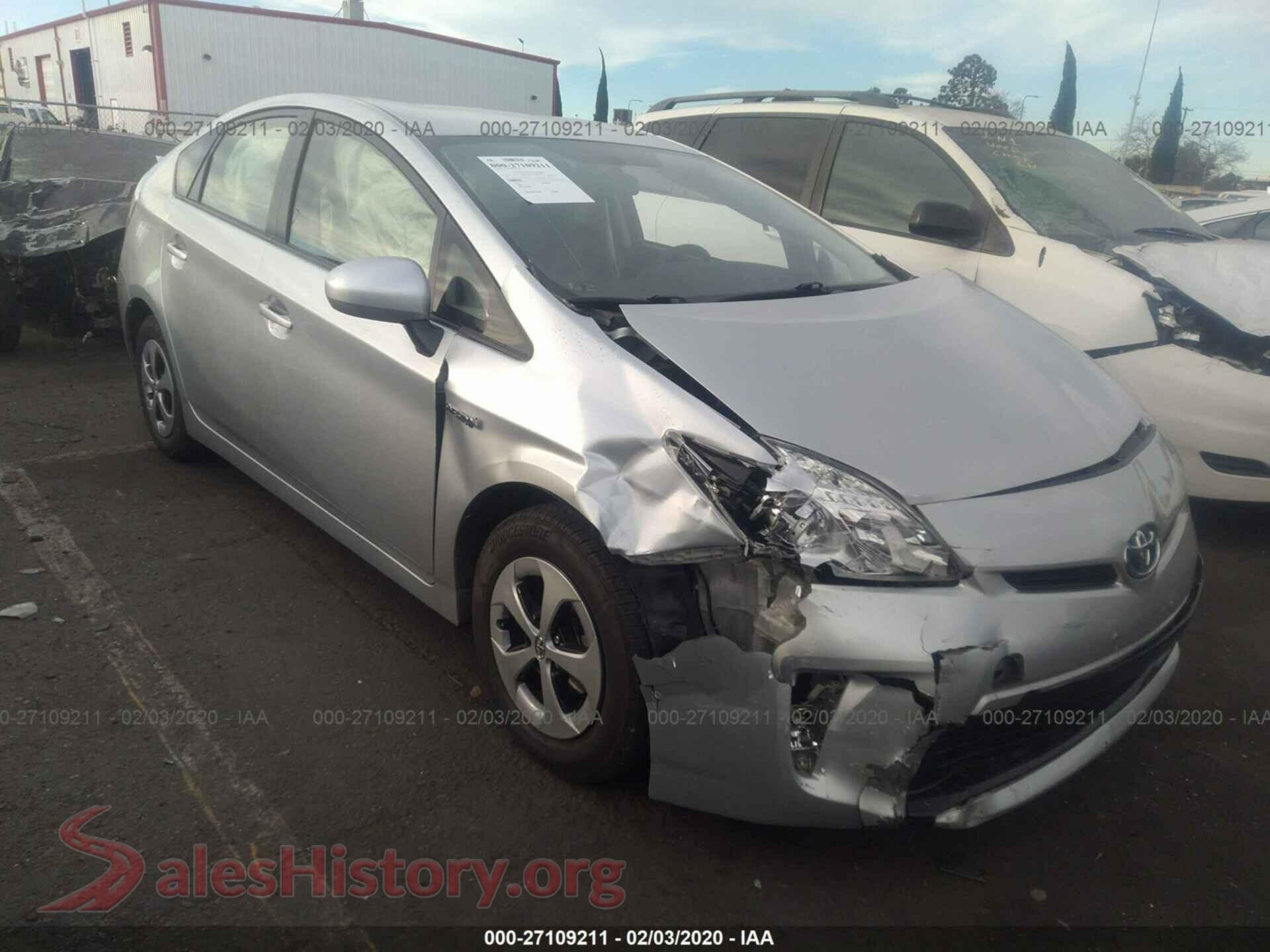 2015 TOYOTA PRIUS — VIN JTDKN3DU3F2004839