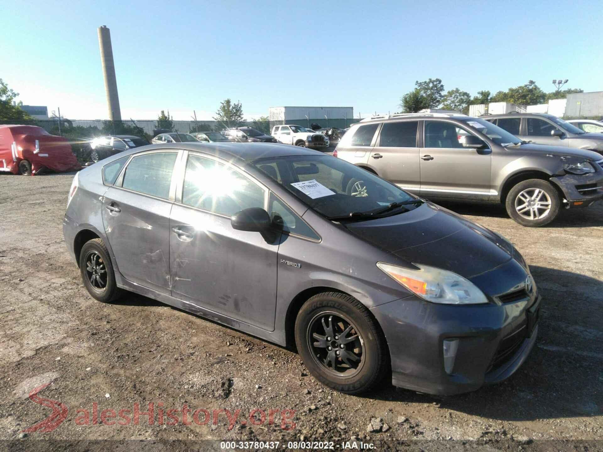 2012 TOYOTA PRIUS — VIN JTDKN3DU4C1547988