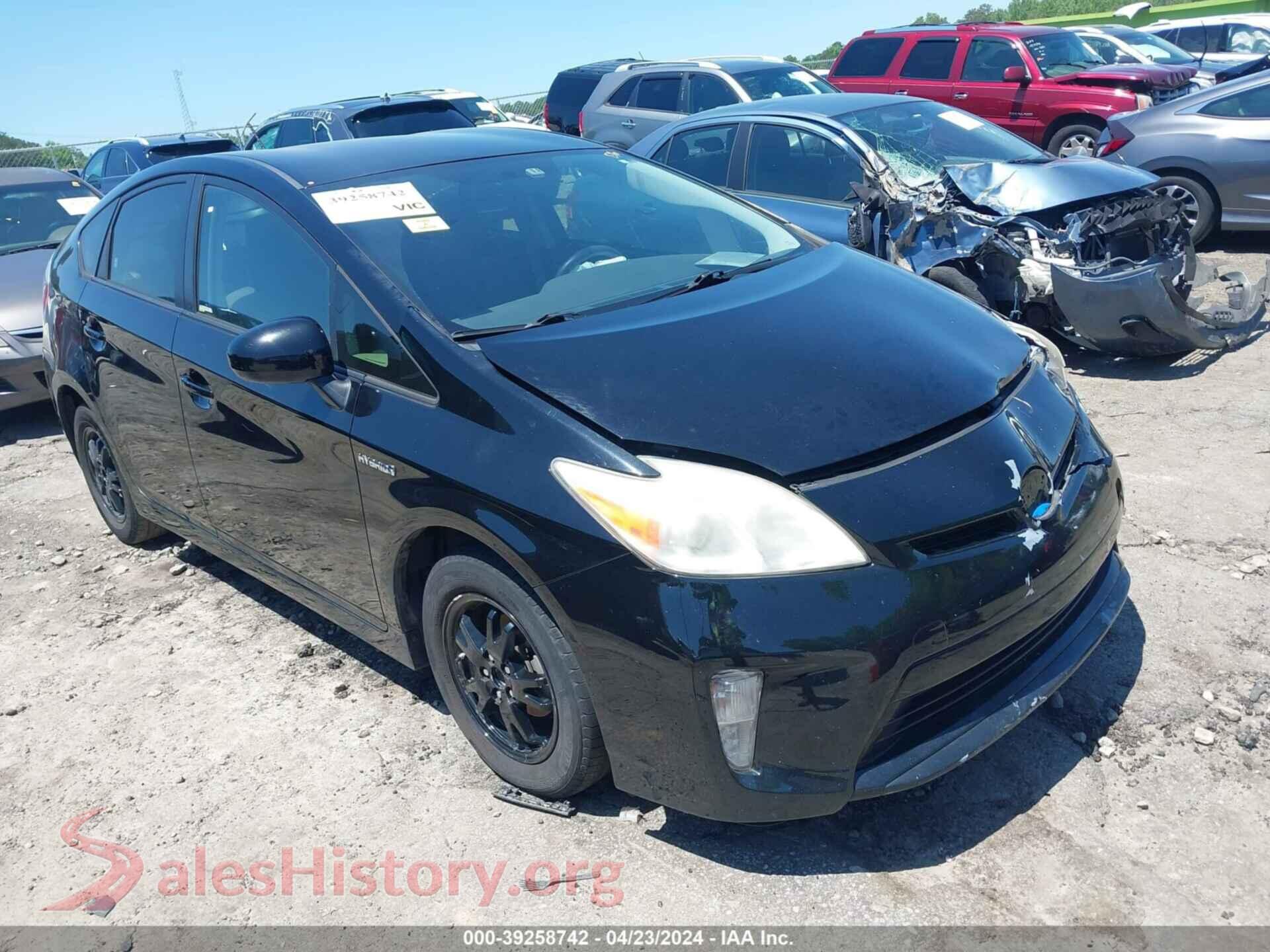 2013 TOYOTA PRIUS — VIN JTDKN3DU4D0351766
