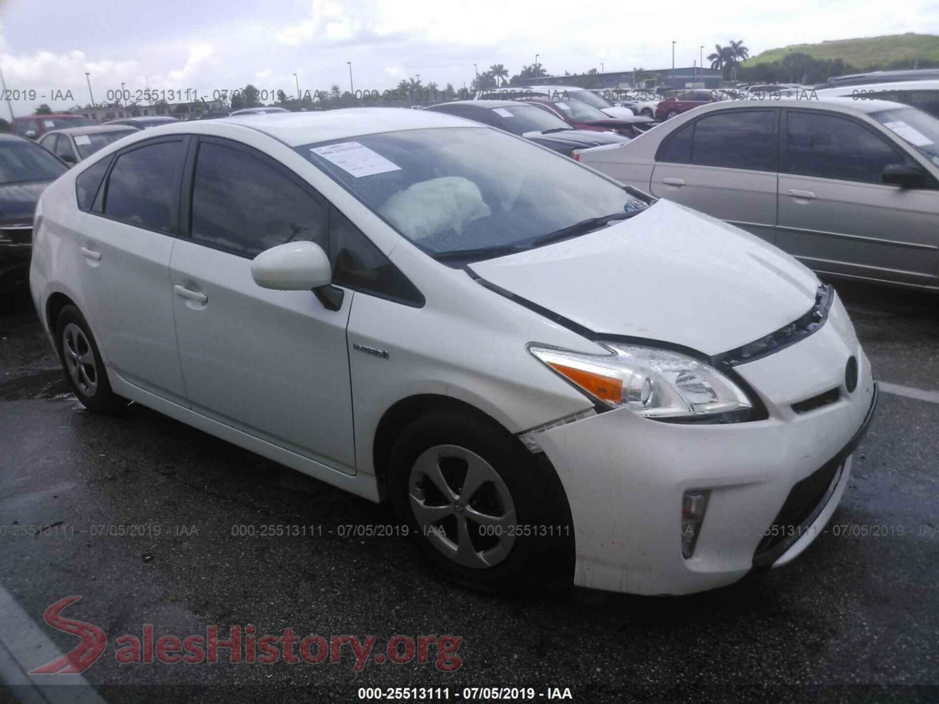 2014 TOYOTA PRIUS — VIN JTDKN3DU4E0393758