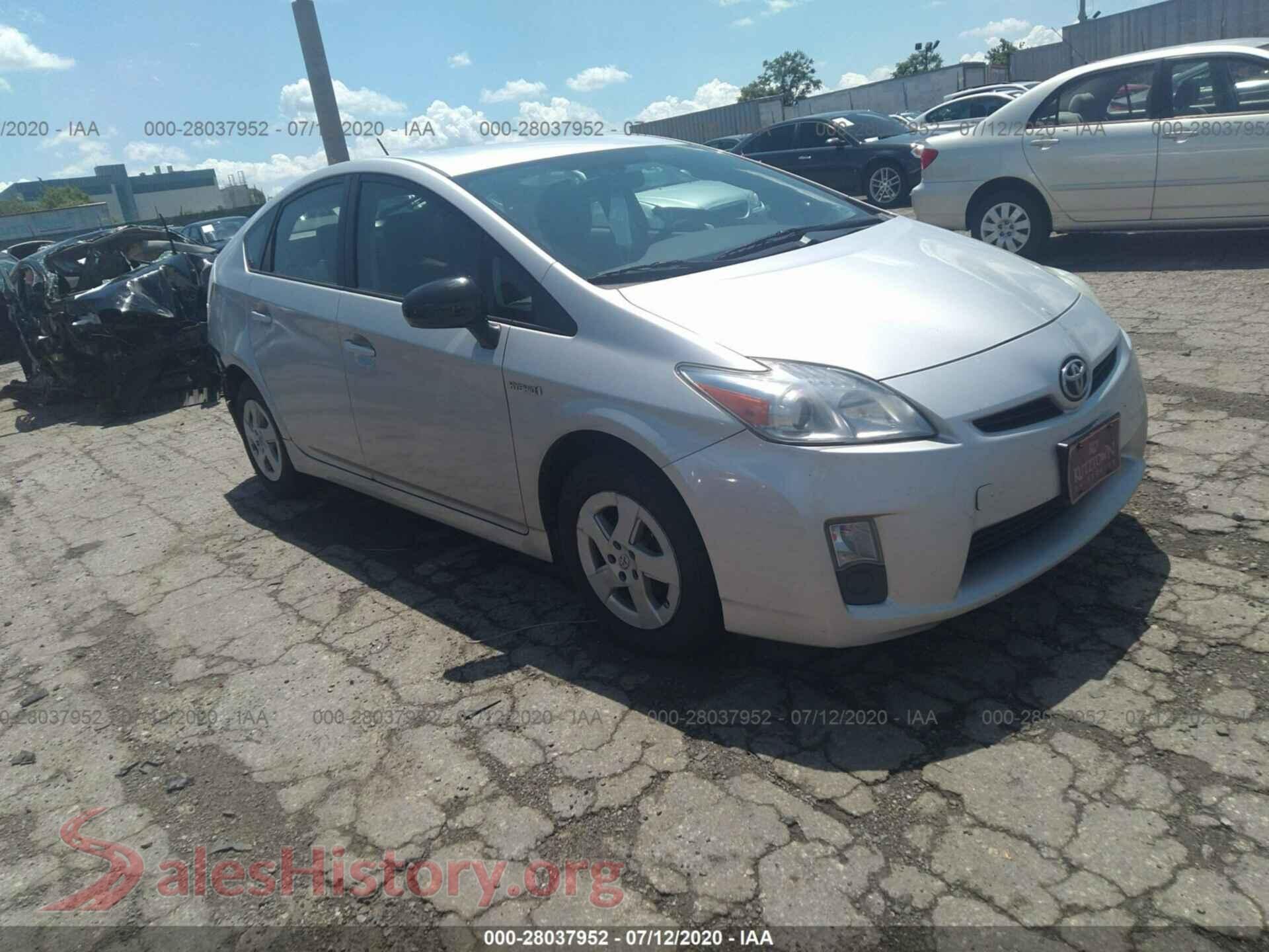 2010 TOYOTA PRIUS — VIN JTDKN3DU5A0137901