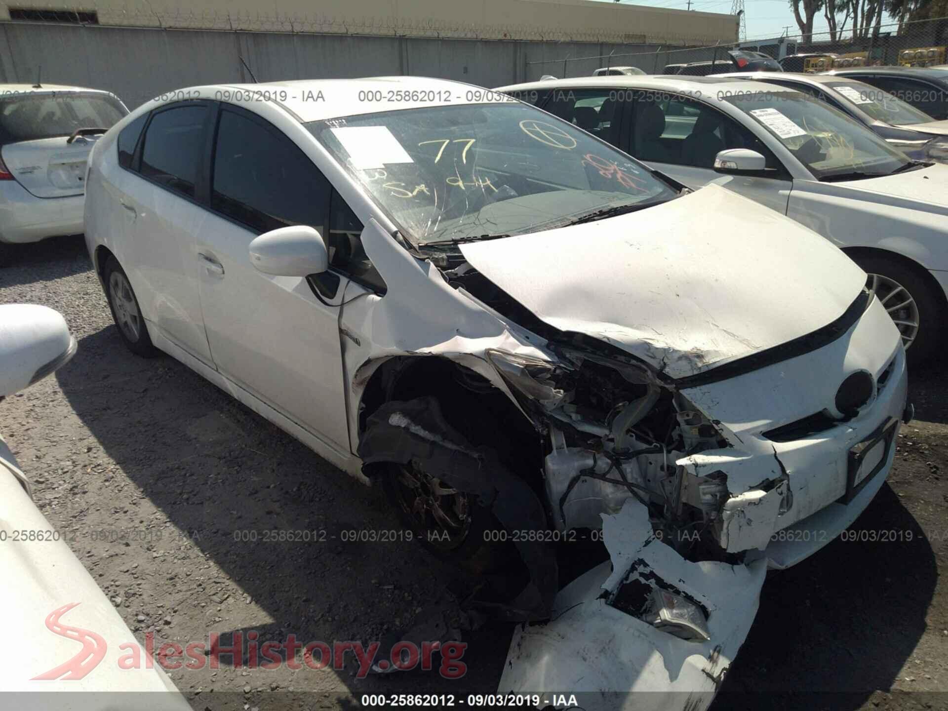 2011 TOYOTA PRIUS — VIN JTDKN3DU5B5254236