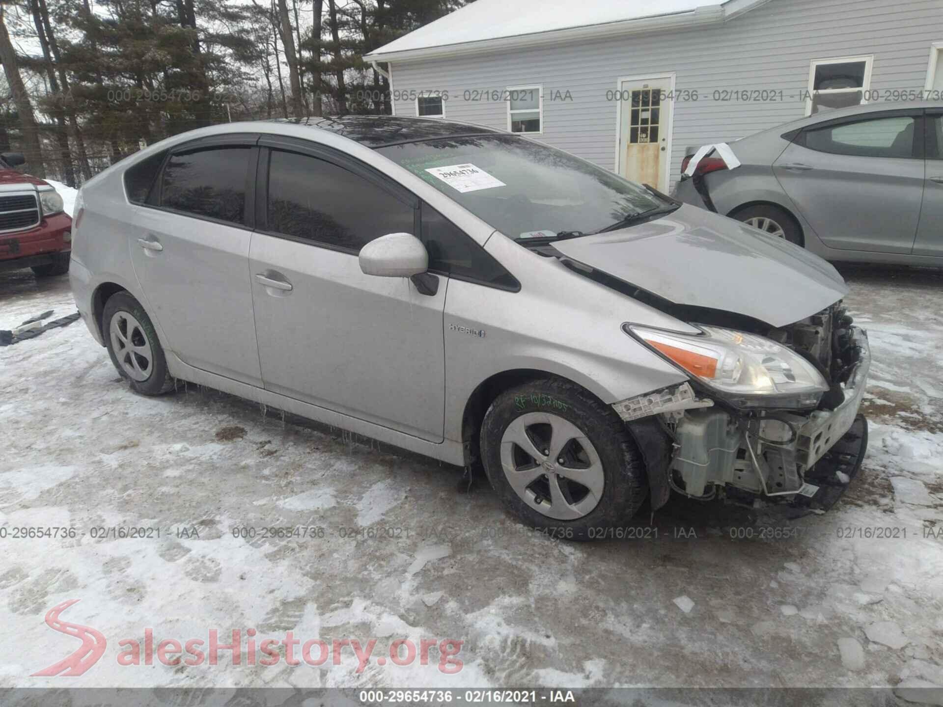 2012 TOYOTA PRIUS — VIN JTDKN3DU5C5527449
