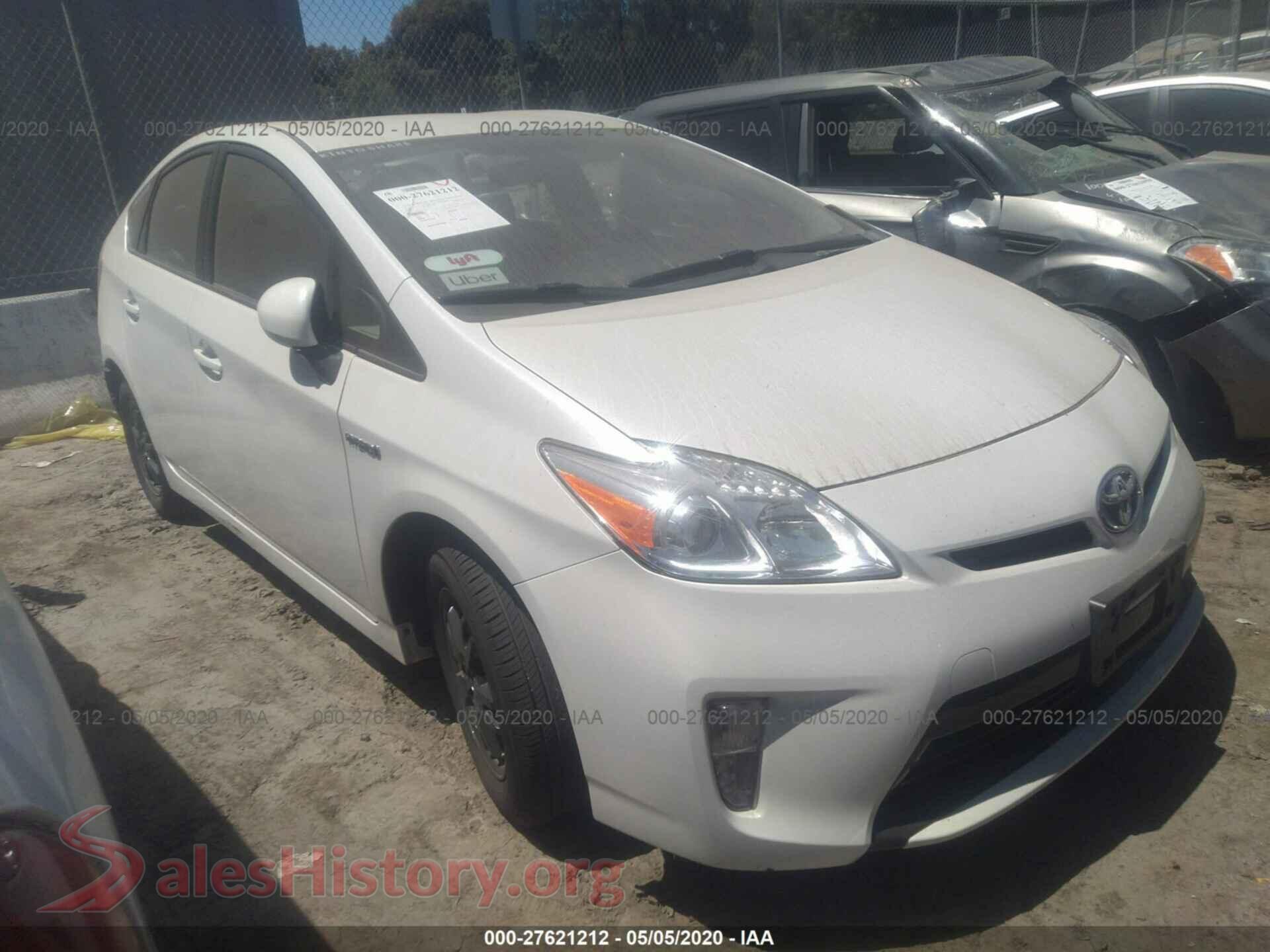 2014 TOYOTA PRIUS — VIN JTDKN3DU5E0371316