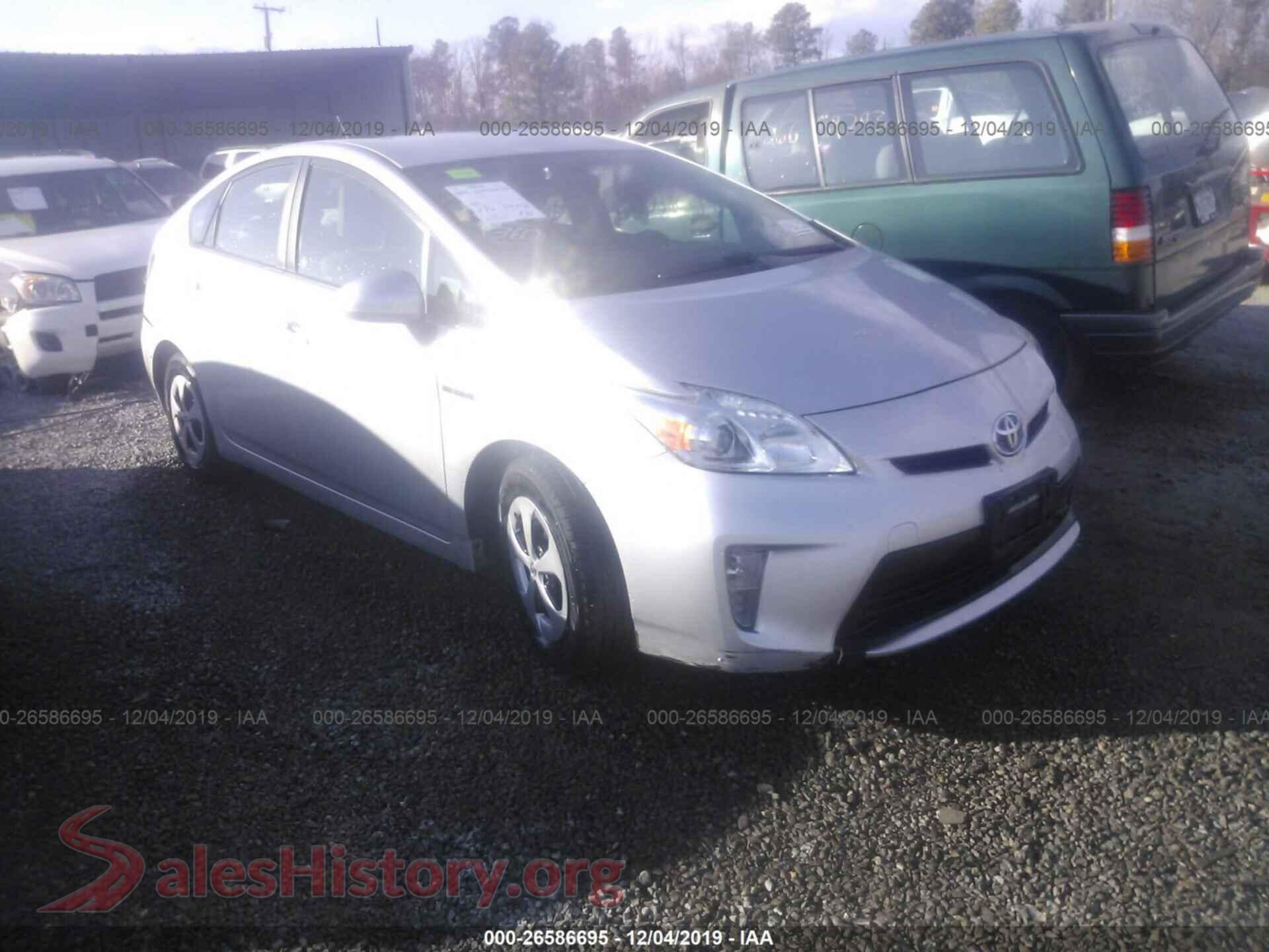 2012 TOYOTA PRIUS — VIN JTDKN3DU6C5416148