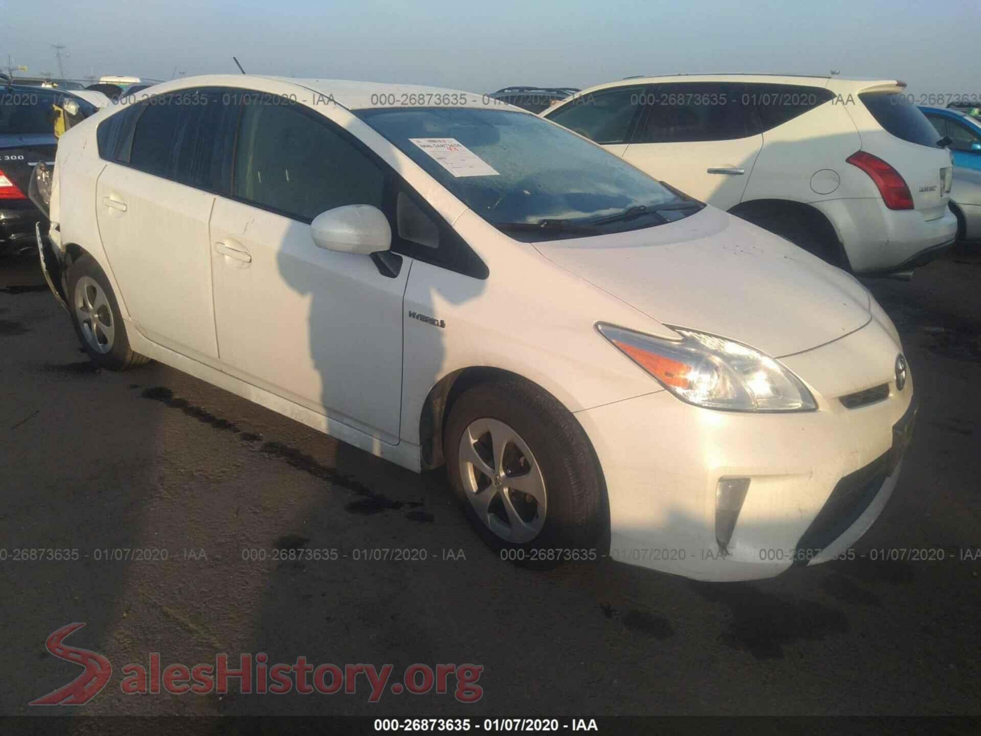 2012 TOYOTA PRIUS — VIN JTDKN3DU6C5482375