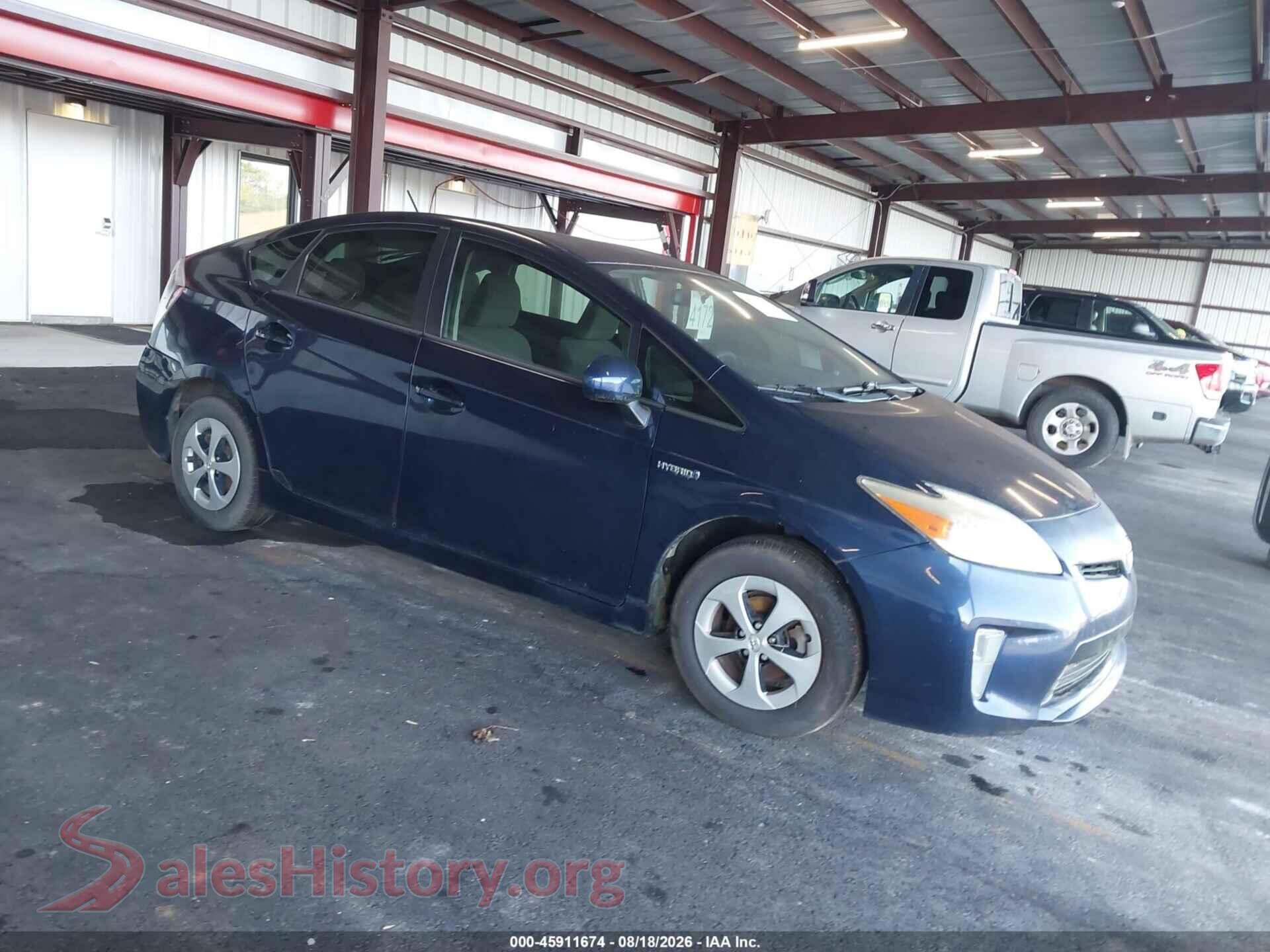 2013 TOYOTA PRIUS — VIN JTDKN3DU6D0351736