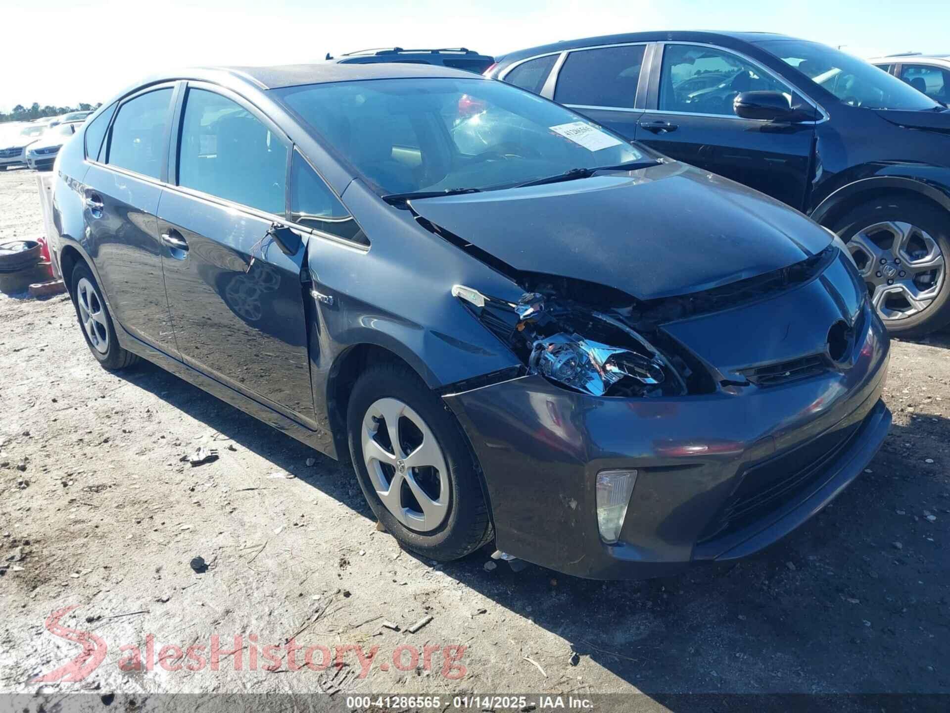 2013 TOYOTA PRIUS — VIN JTDKN3DU6D1662142
