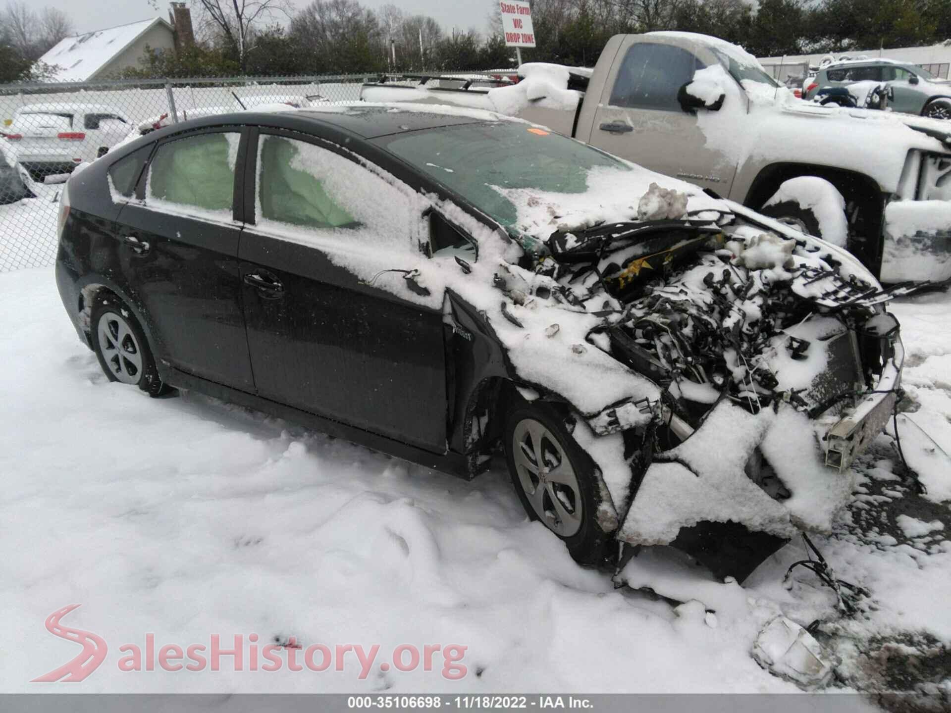 2013 TOYOTA PRIUS — VIN JTDKN3DU6D5606159