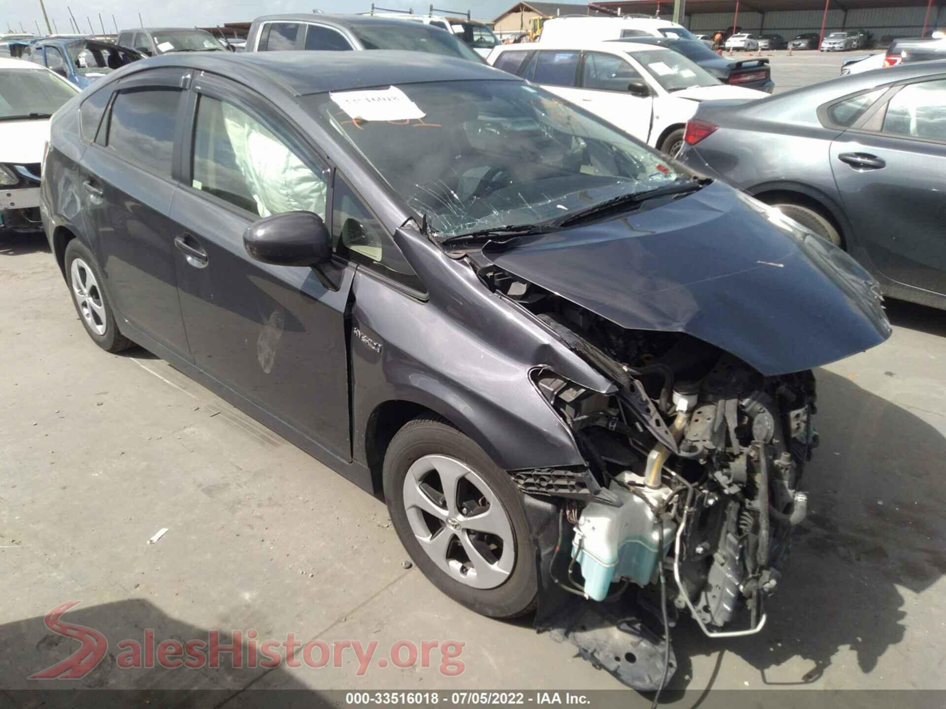 2014 TOYOTA PRIUS — VIN JTDKN3DU6E1754336