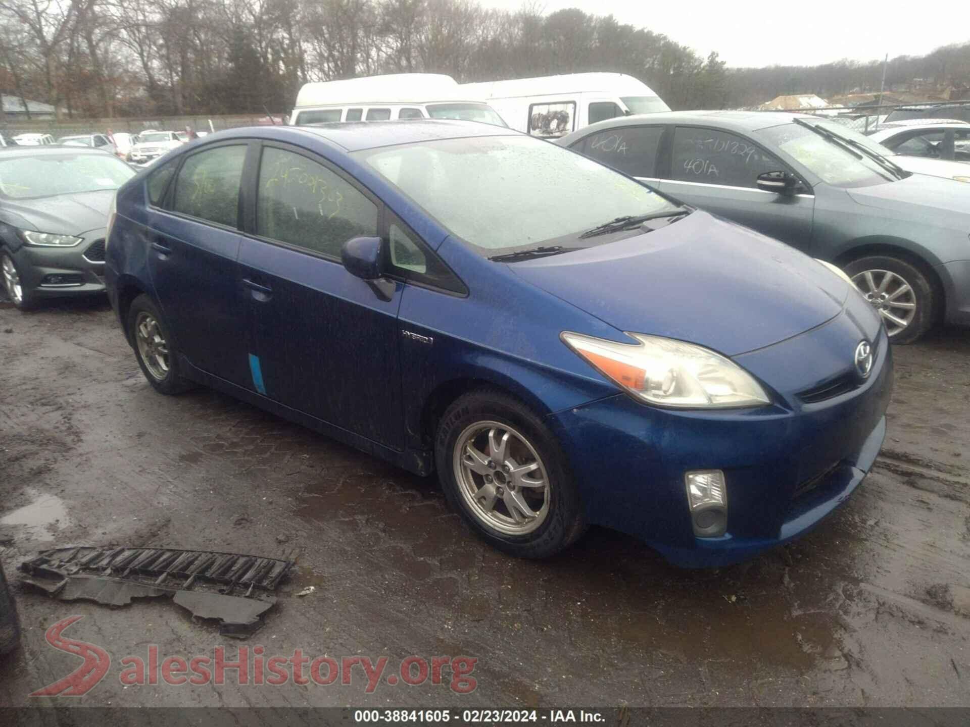 2010 TOYOTA PRIUS — VIN JTDKN3DU7A0221704