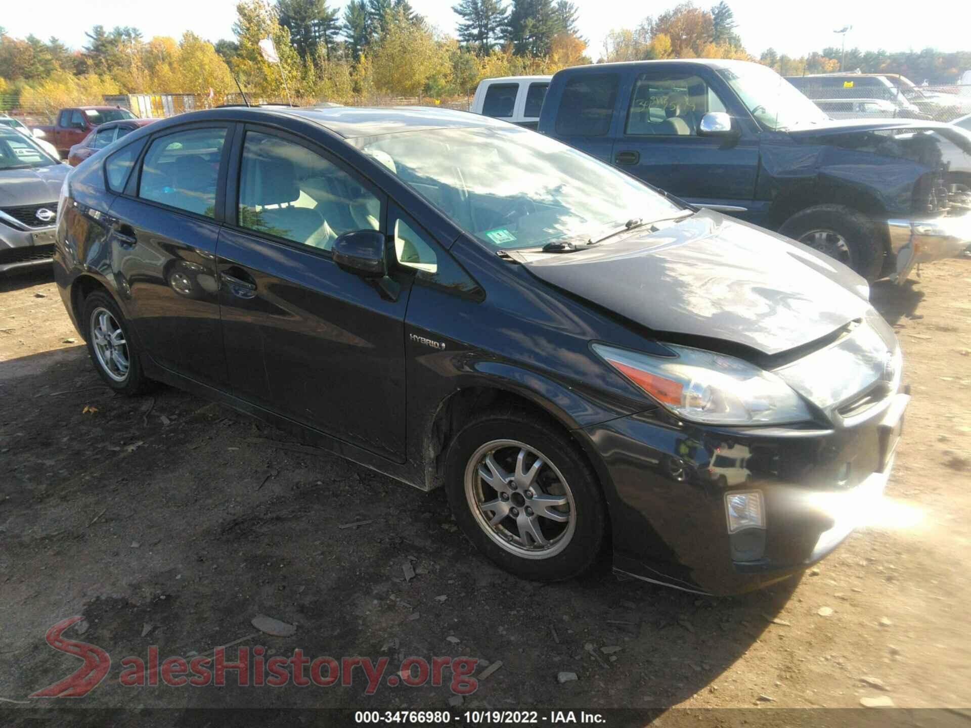 2011 TOYOTA PRIUS — VIN JTDKN3DU7B0298008