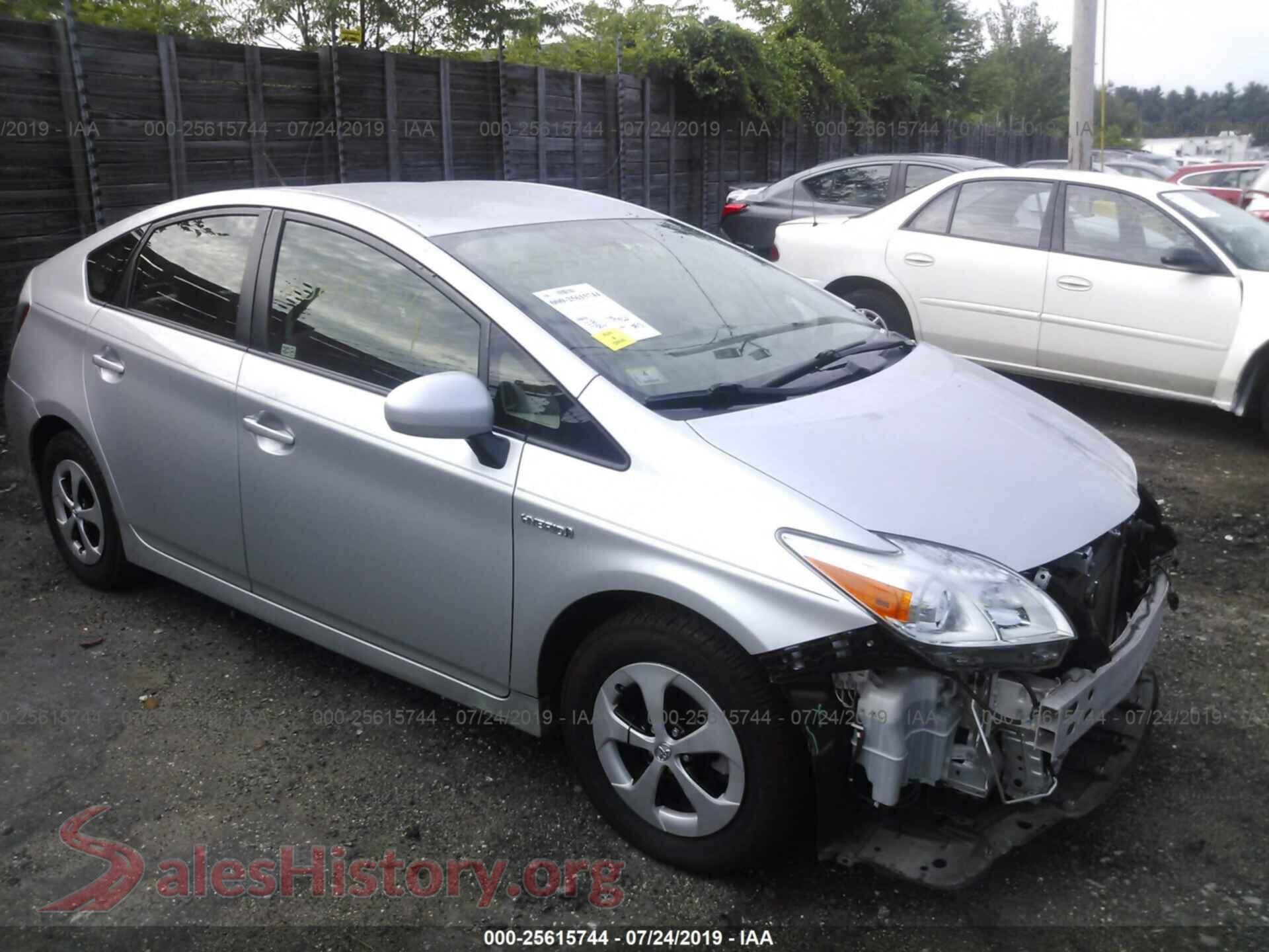 2012 TOYOTA PRIUS — VIN JTDKN3DU7C5396248