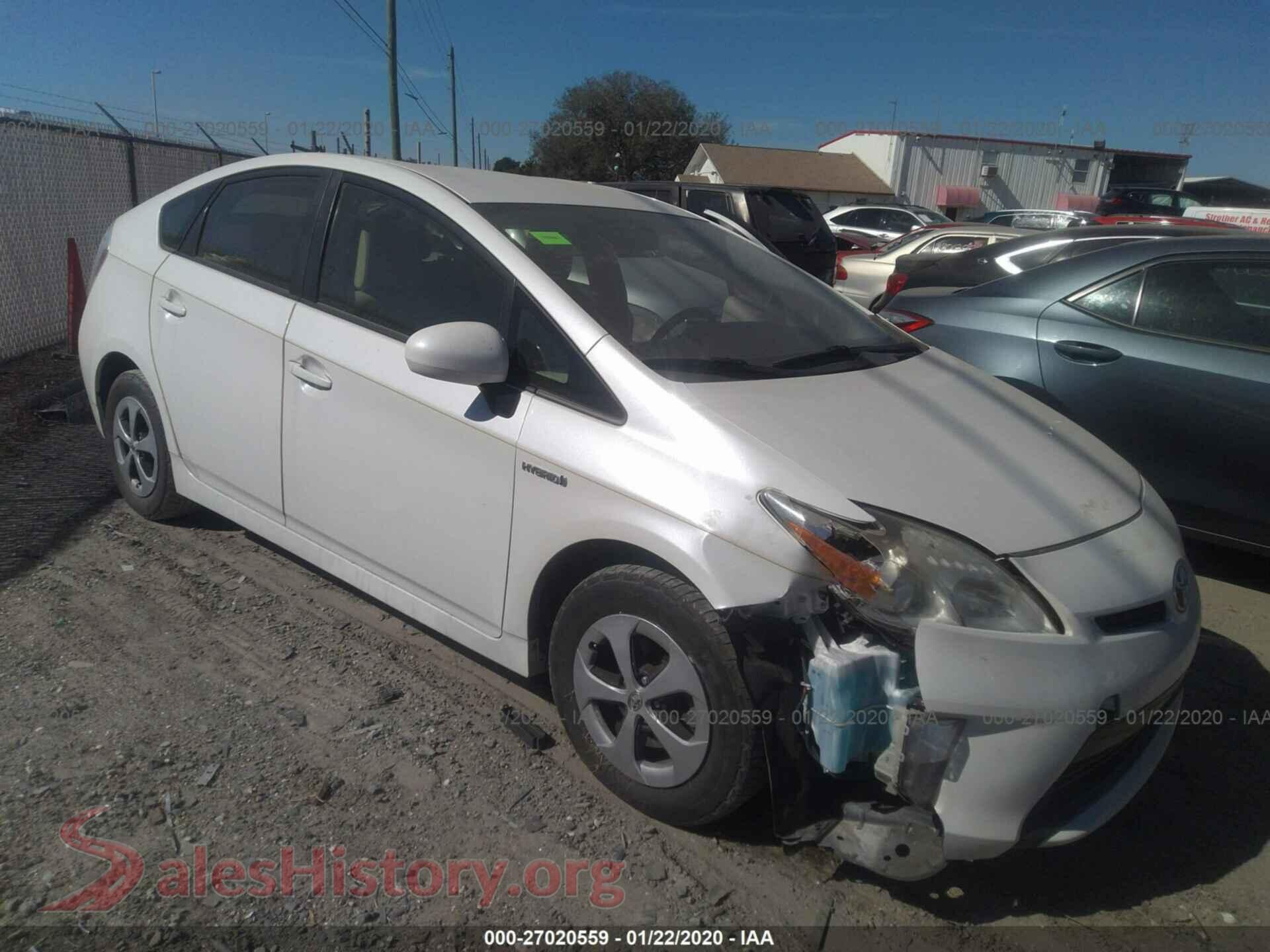 2012 TOYOTA PRIUS — VIN JTDKN3DU7C5528859