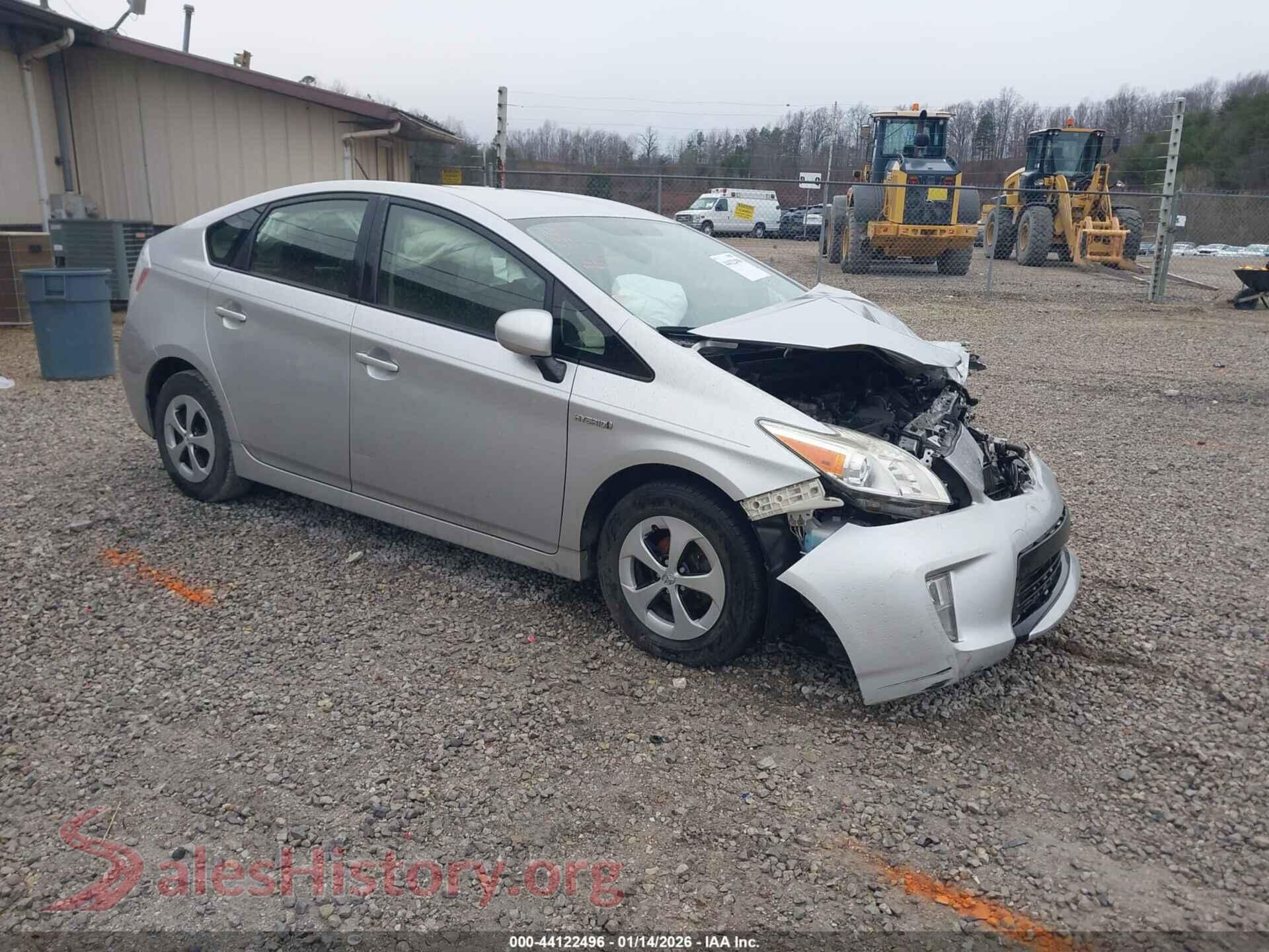 2014 TOYOTA PRIUS — VIN JTDKN3DU7E0376582