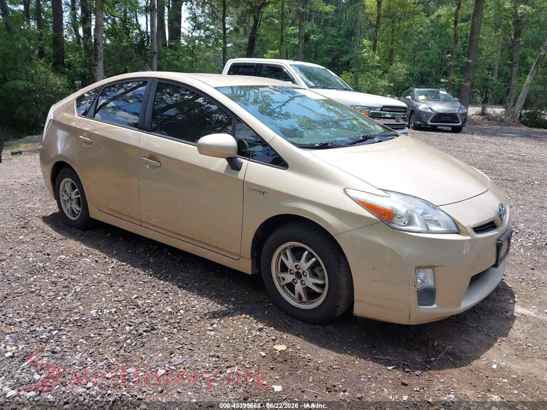 2010 TOYOTA PRIUS — VIN JTDKN3DU8A1213119