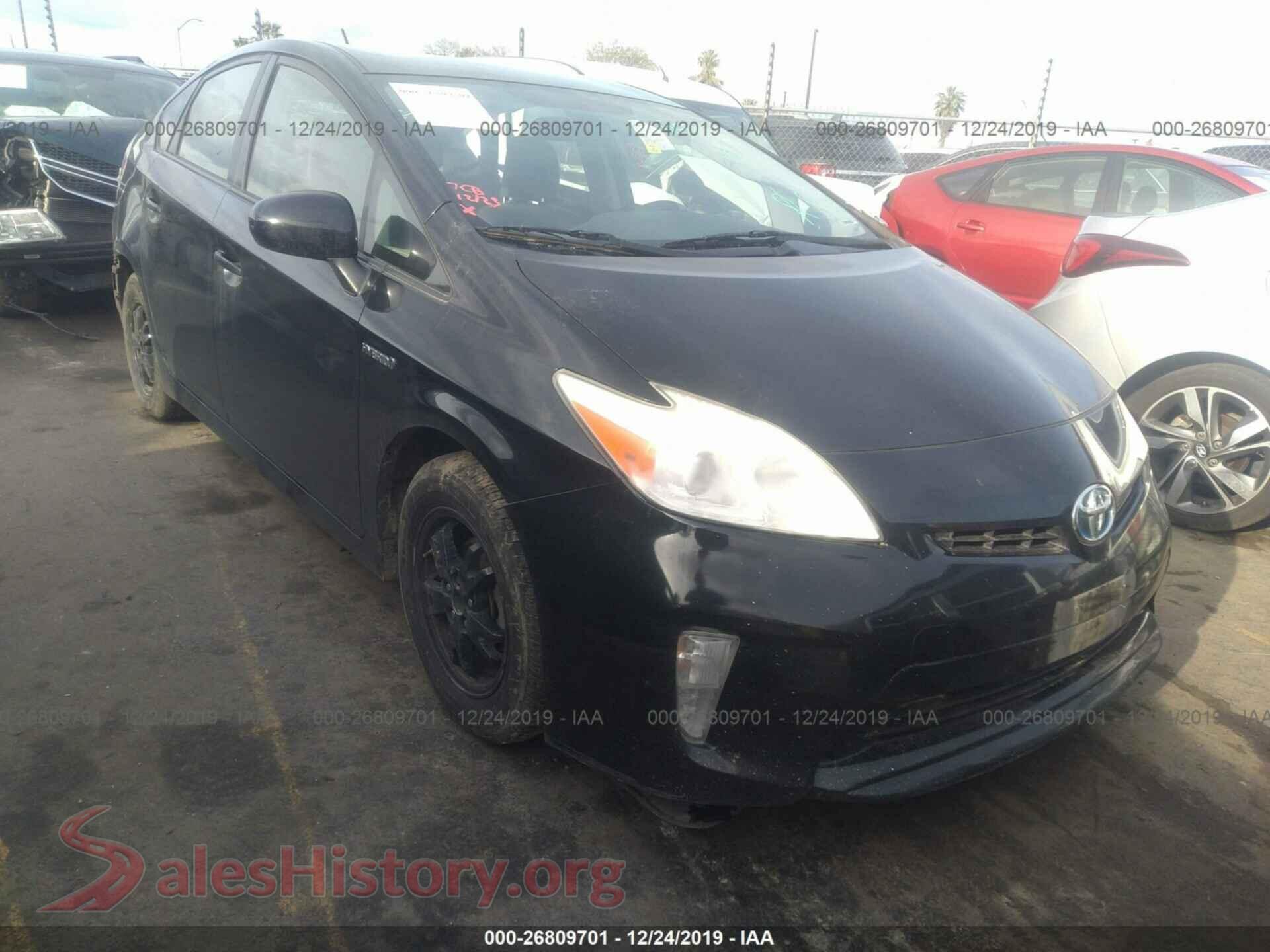 2012 TOYOTA PRIUS — VIN JTDKN3DU8C5395237