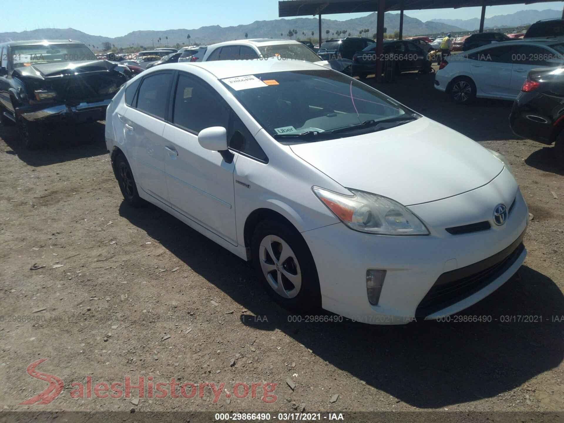 2013 TOYOTA PRIUS — VIN JTDKN3DU8D5547535