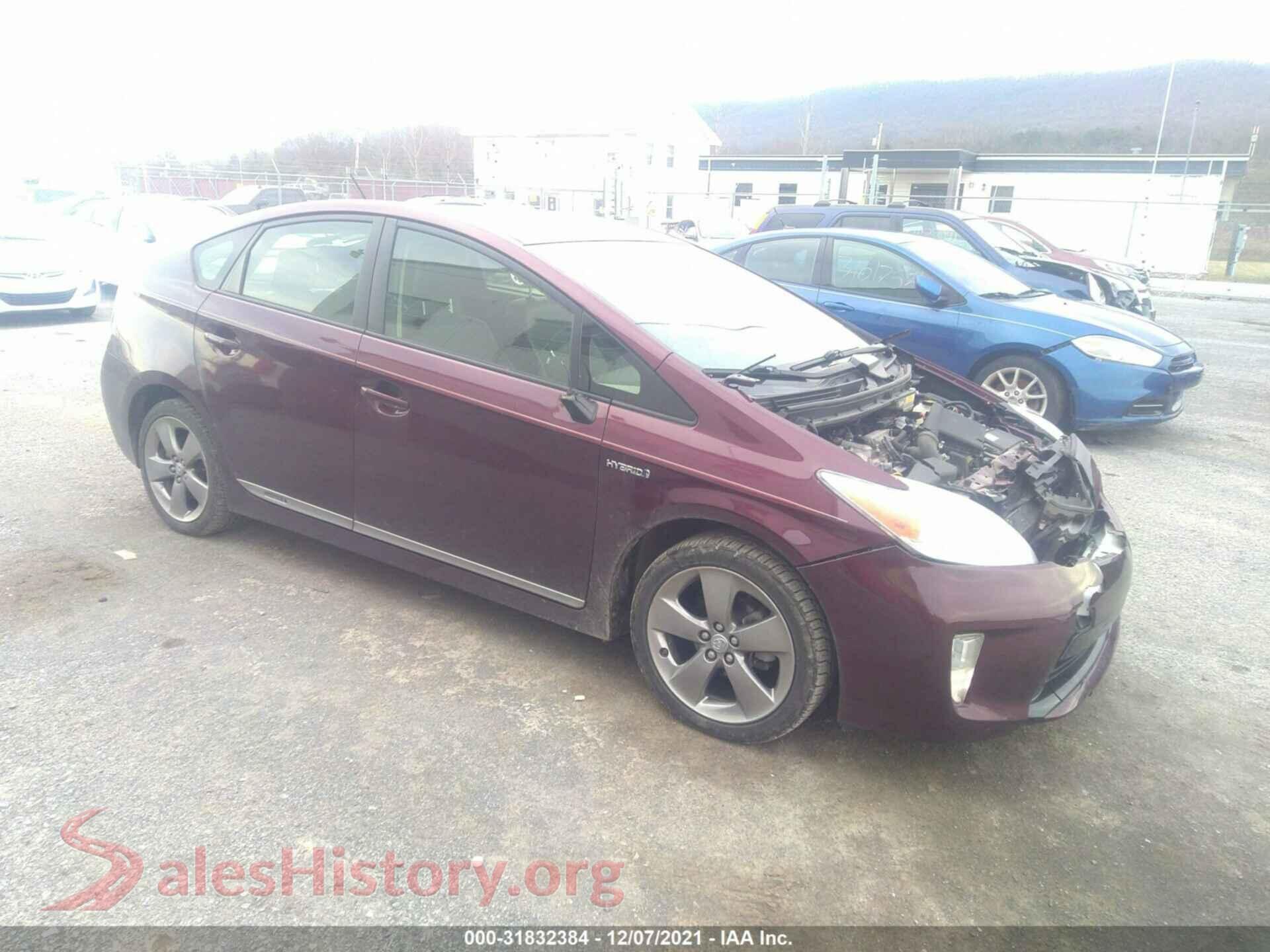 2013 TOYOTA PRIUS — VIN JTDKN3DU8D5612383