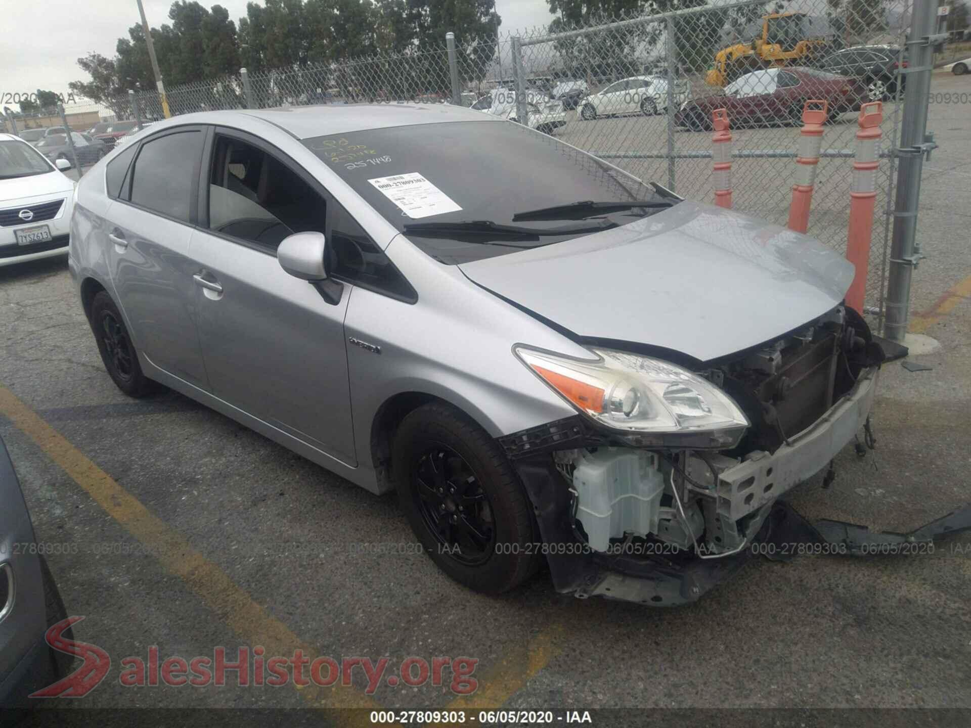 2013 TOYOTA PRIUS — VIN JTDKN3DU8D5701368