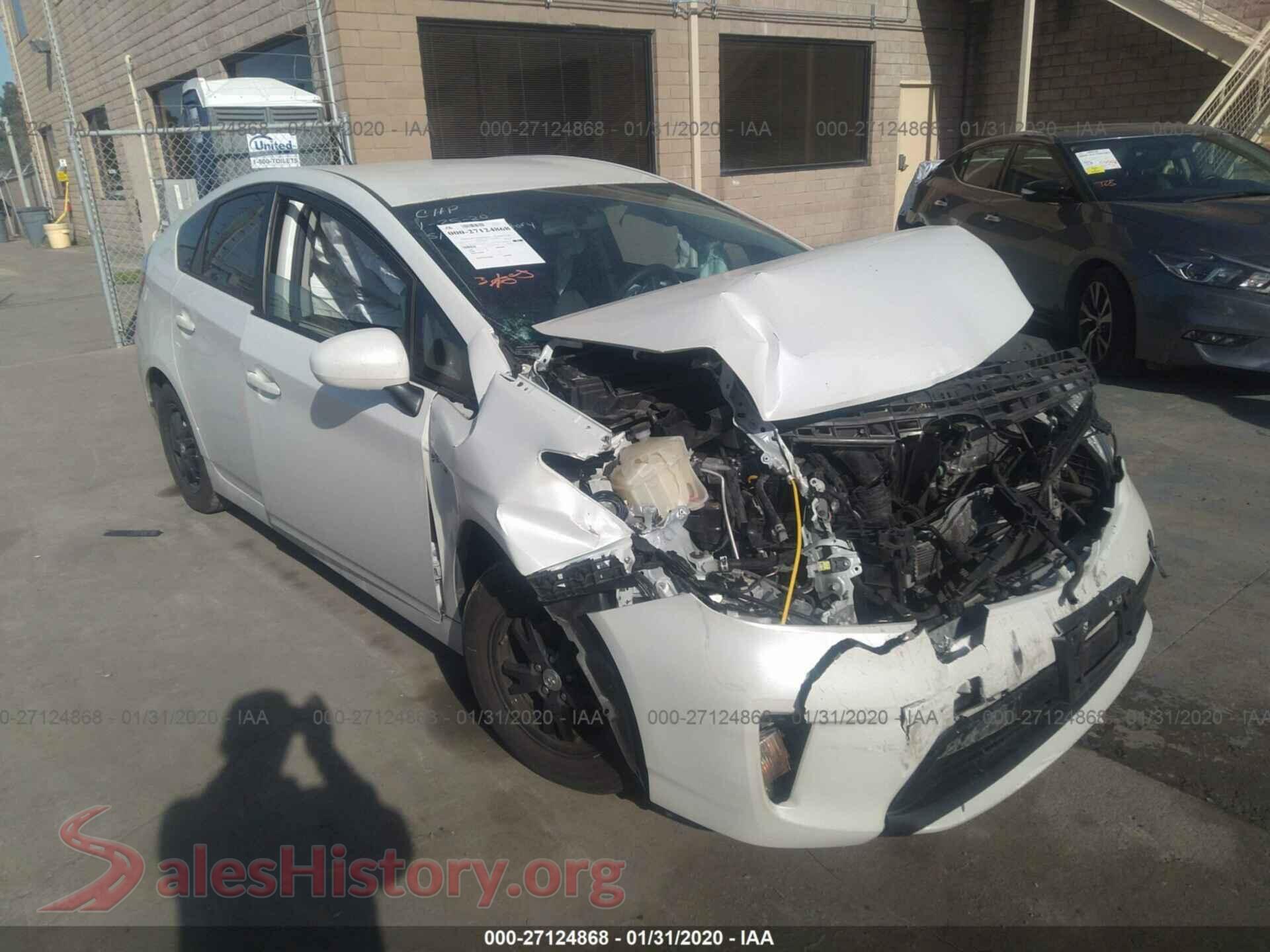 2014 TOYOTA PRIUS — VIN JTDKN3DU8E1761658
