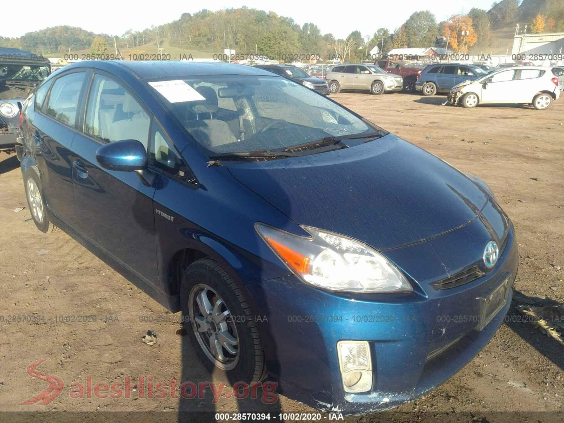 2010 TOYOTA PRIUS — VIN JTDKN3DU9A0176393