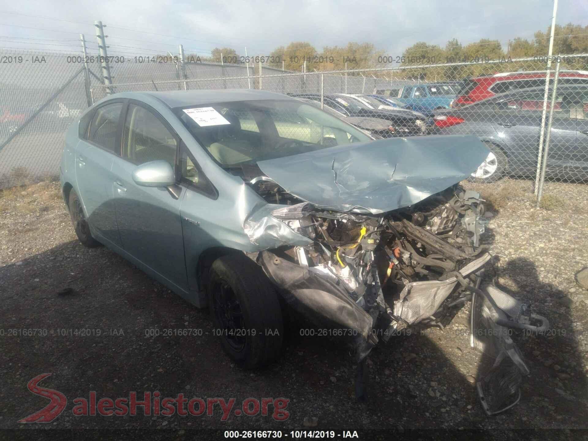 2012 TOYOTA PRIUS — VIN JTDKN3DU9C1555066