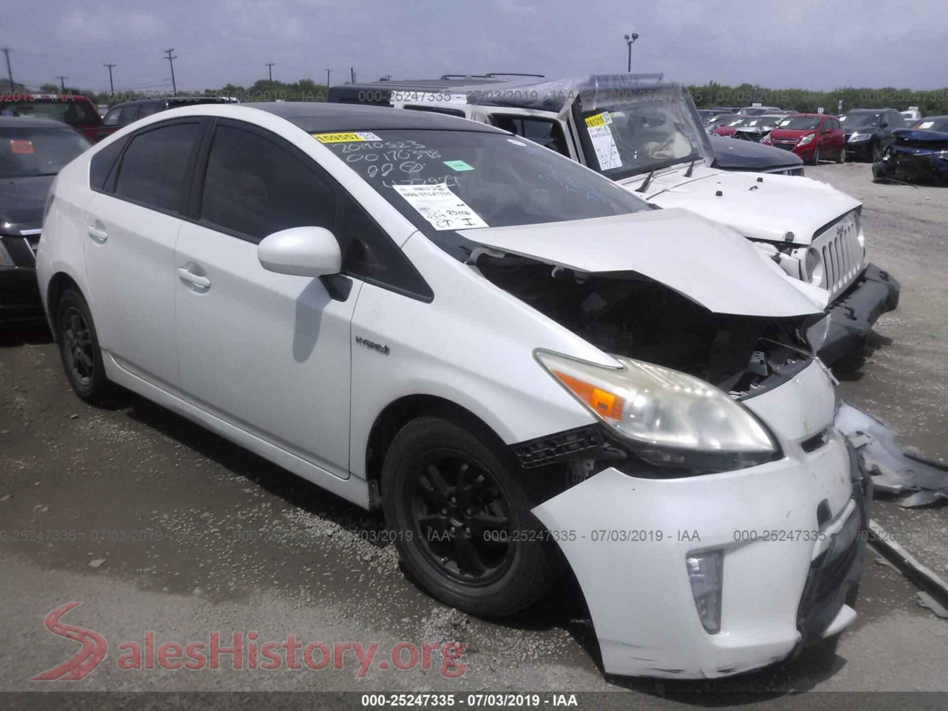 2012 TOYOTA PRIUS — VIN JTDKN3DU9C5477929