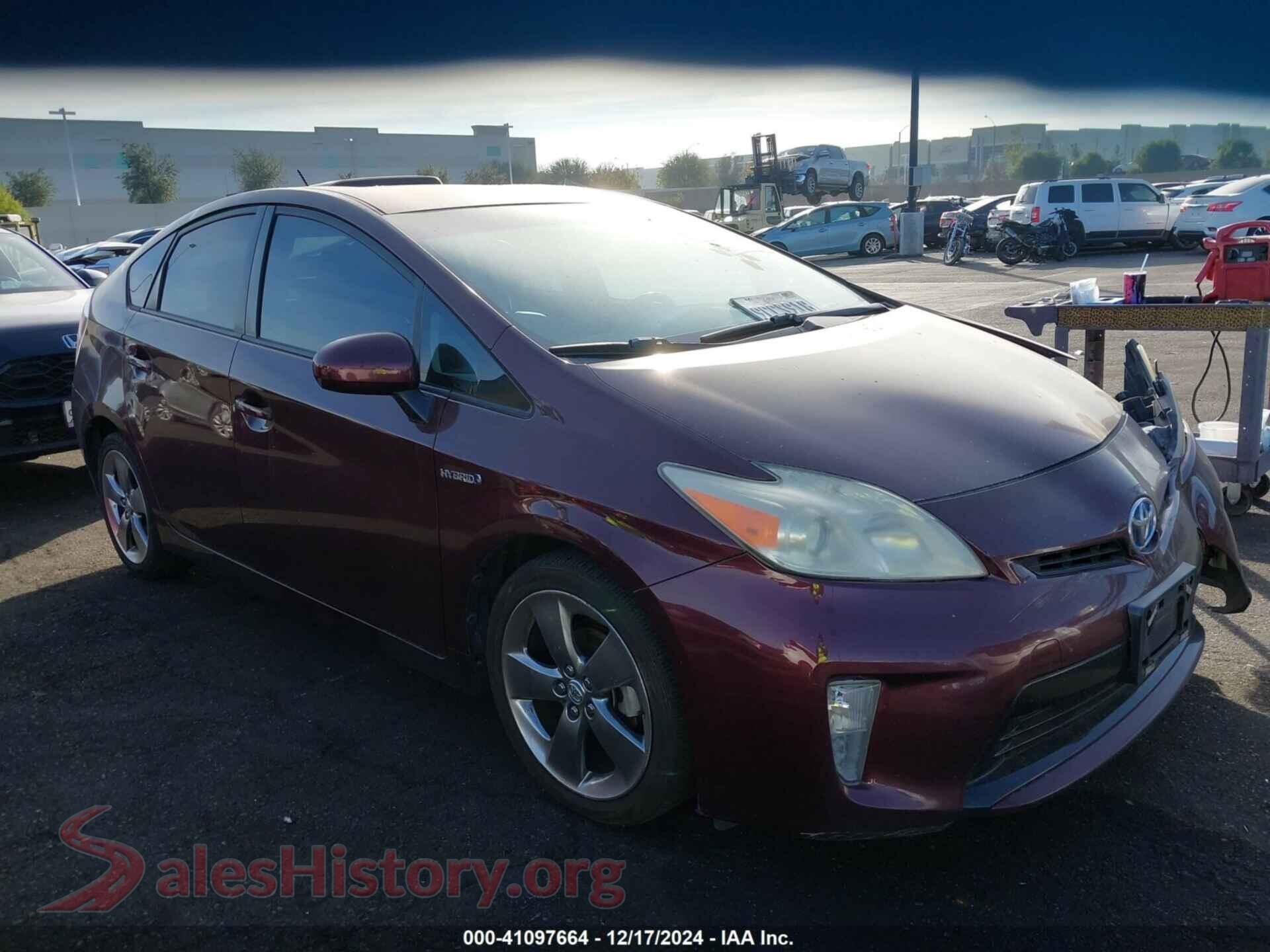 2013 TOYOTA PRIUS — VIN JTDKN3DU9D5625482