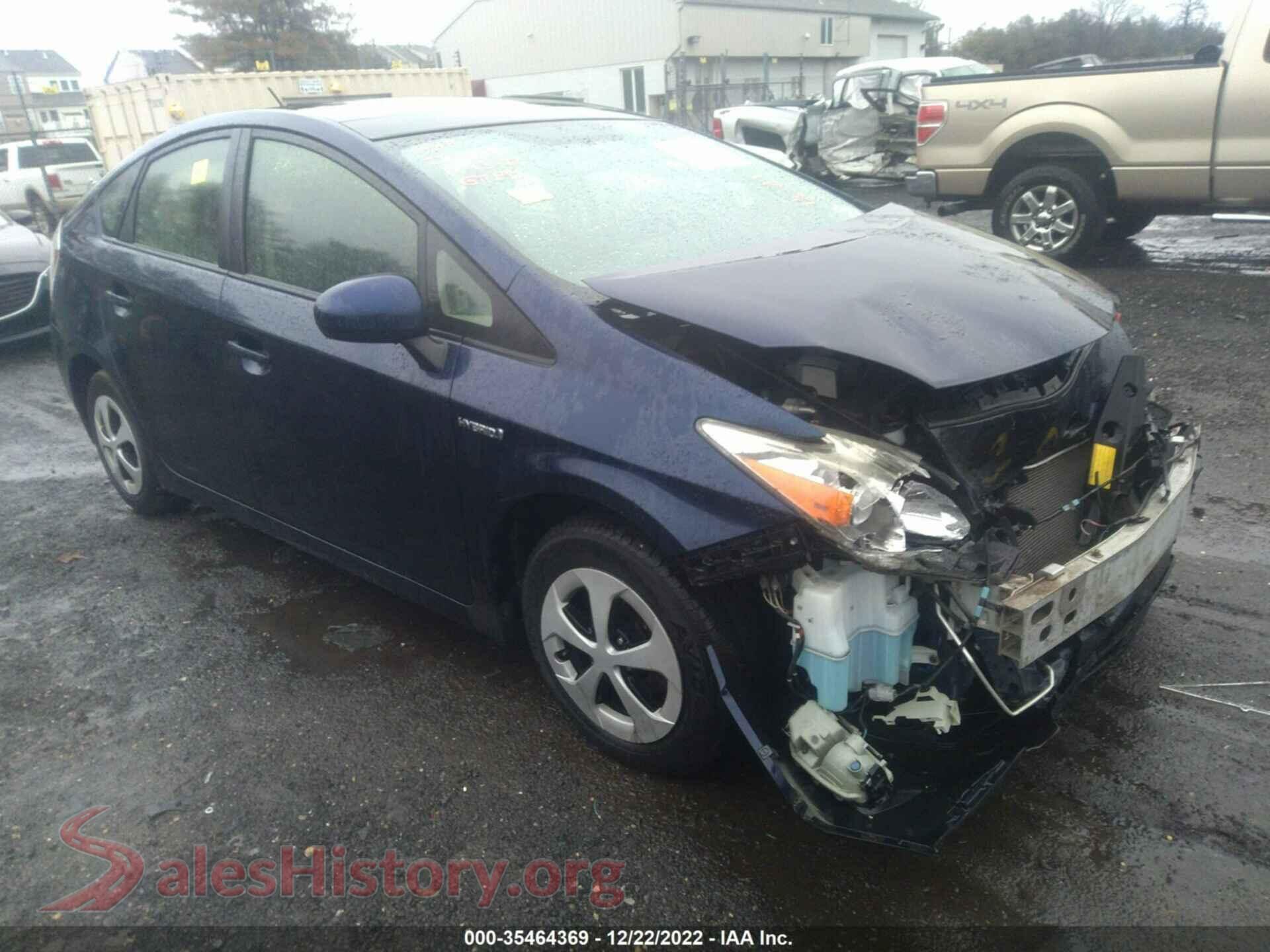 2014 TOYOTA PRIUS — VIN JTDKN3DU9E1780347