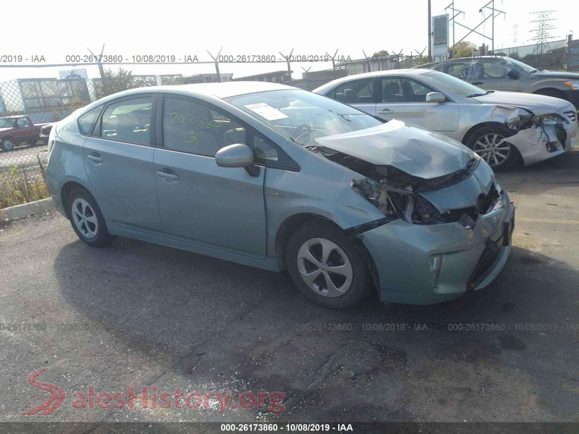 2013 TOYOTA PRIUS — VIN JTDKN3DUXD1619908