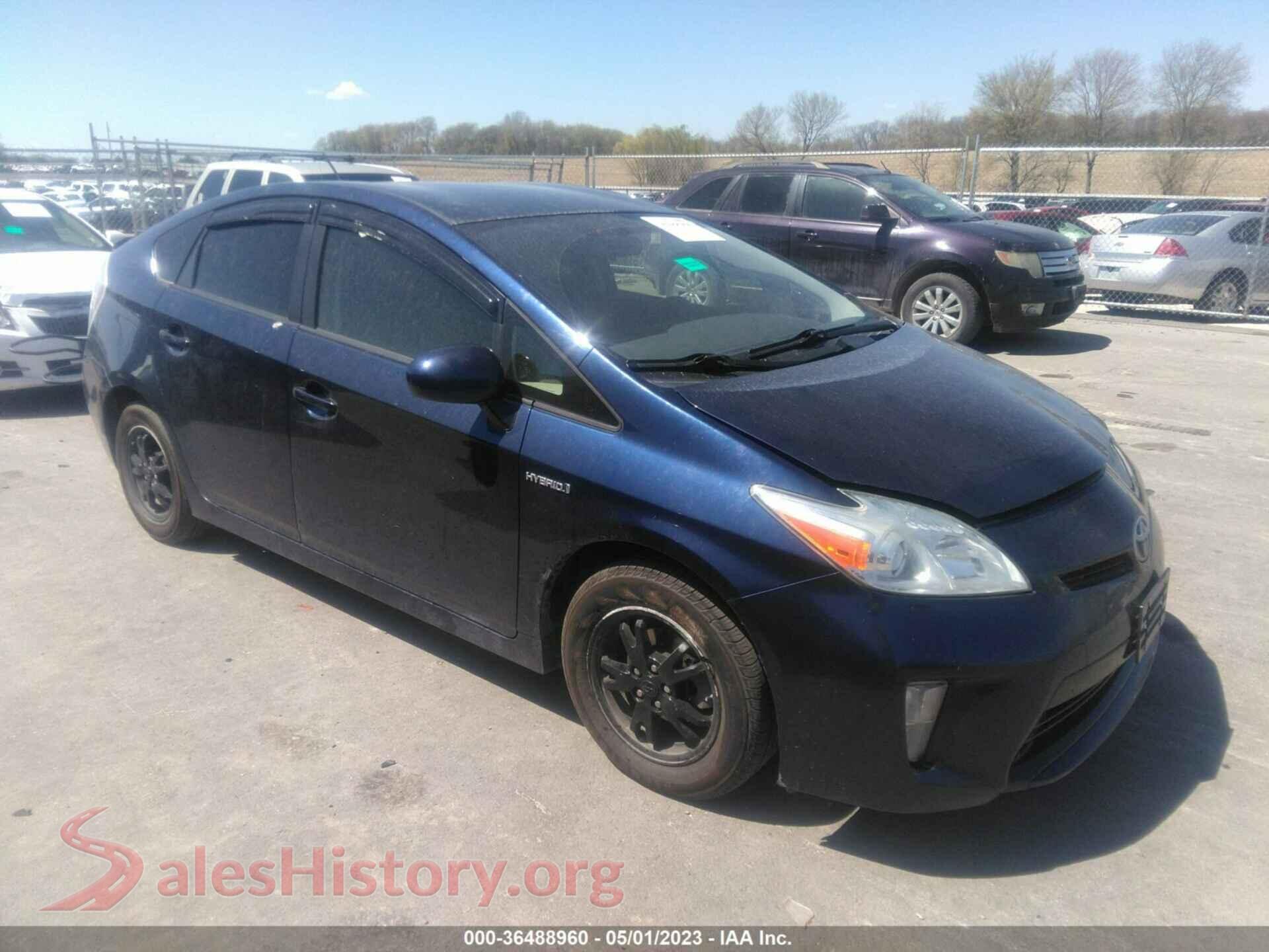 2013 TOYOTA PRIUS — VIN JTDKN3DUXD1729177