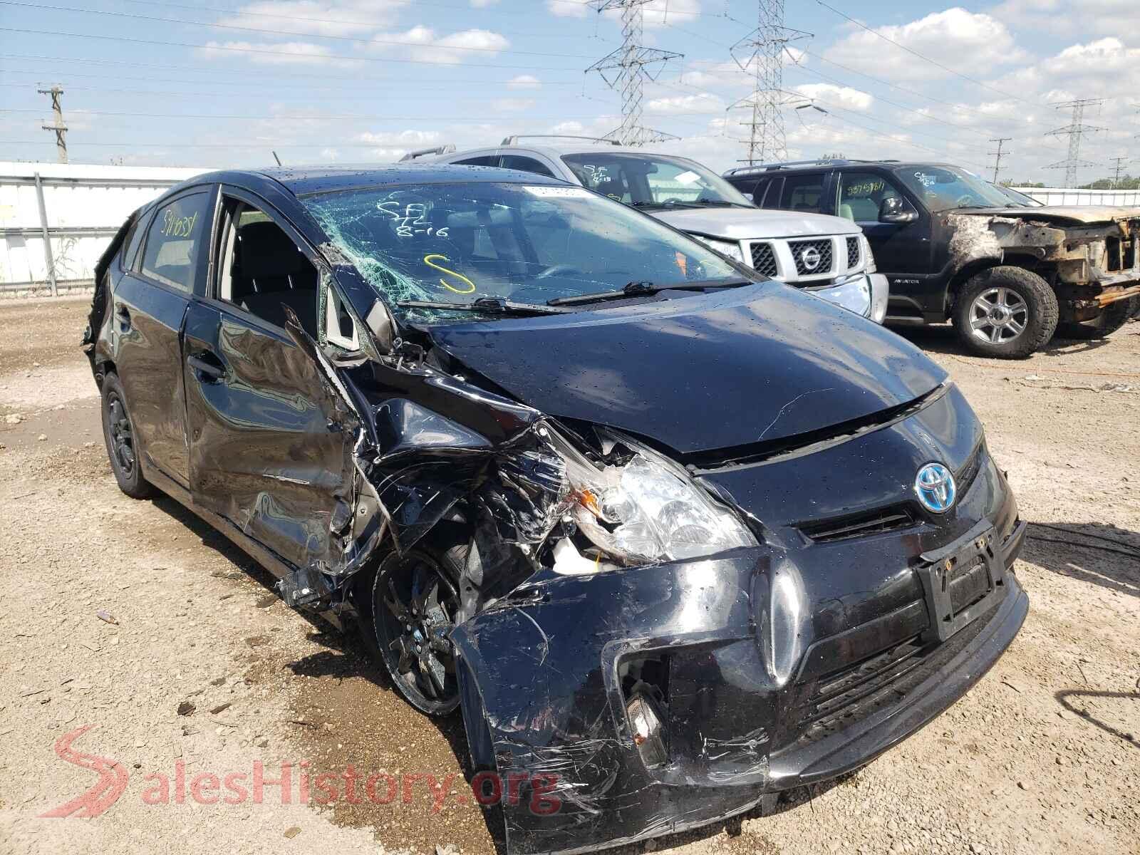 2014 TOYOTA PRIUS — VIN JTDKN3DUXE1800833