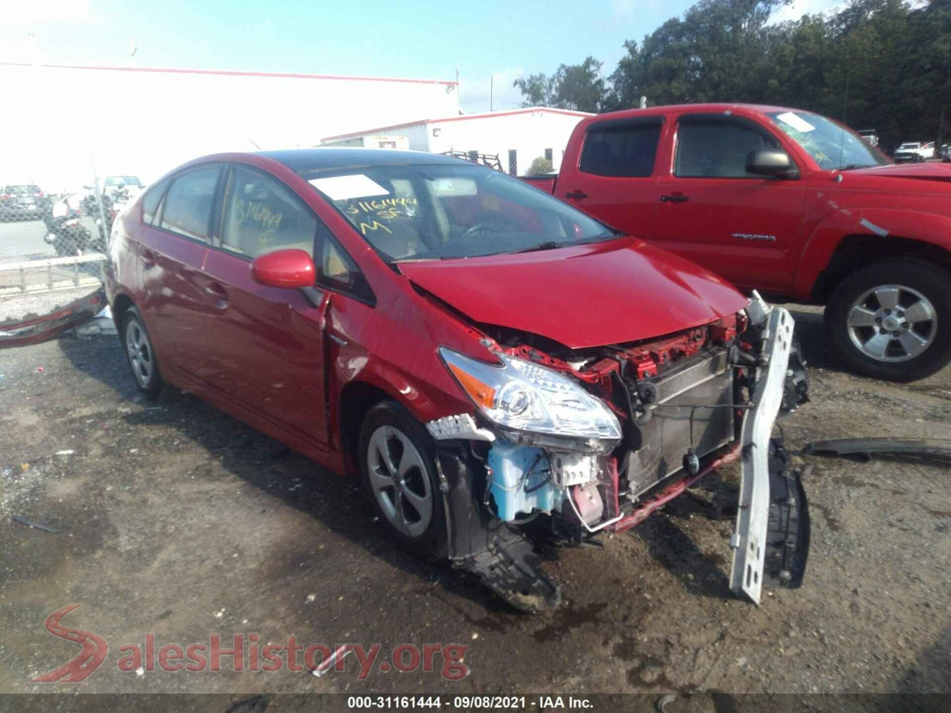 2014 TOYOTA PRIUS — VIN JTDKN3DUXE1814330