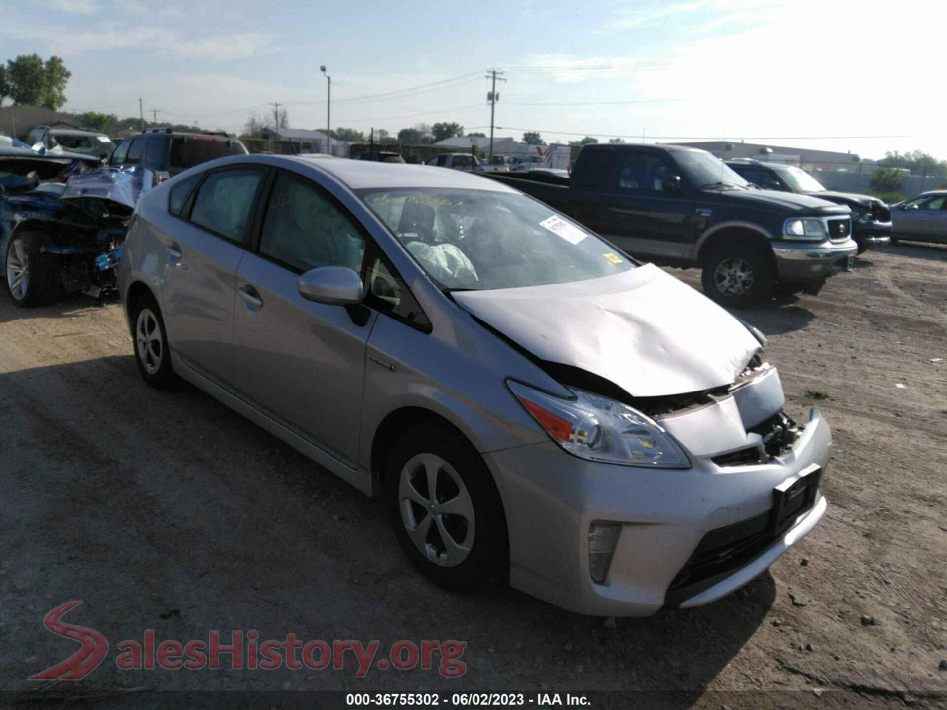 2015 TOYOTA PRIUS — VIN JTDKN3DUXF0402867