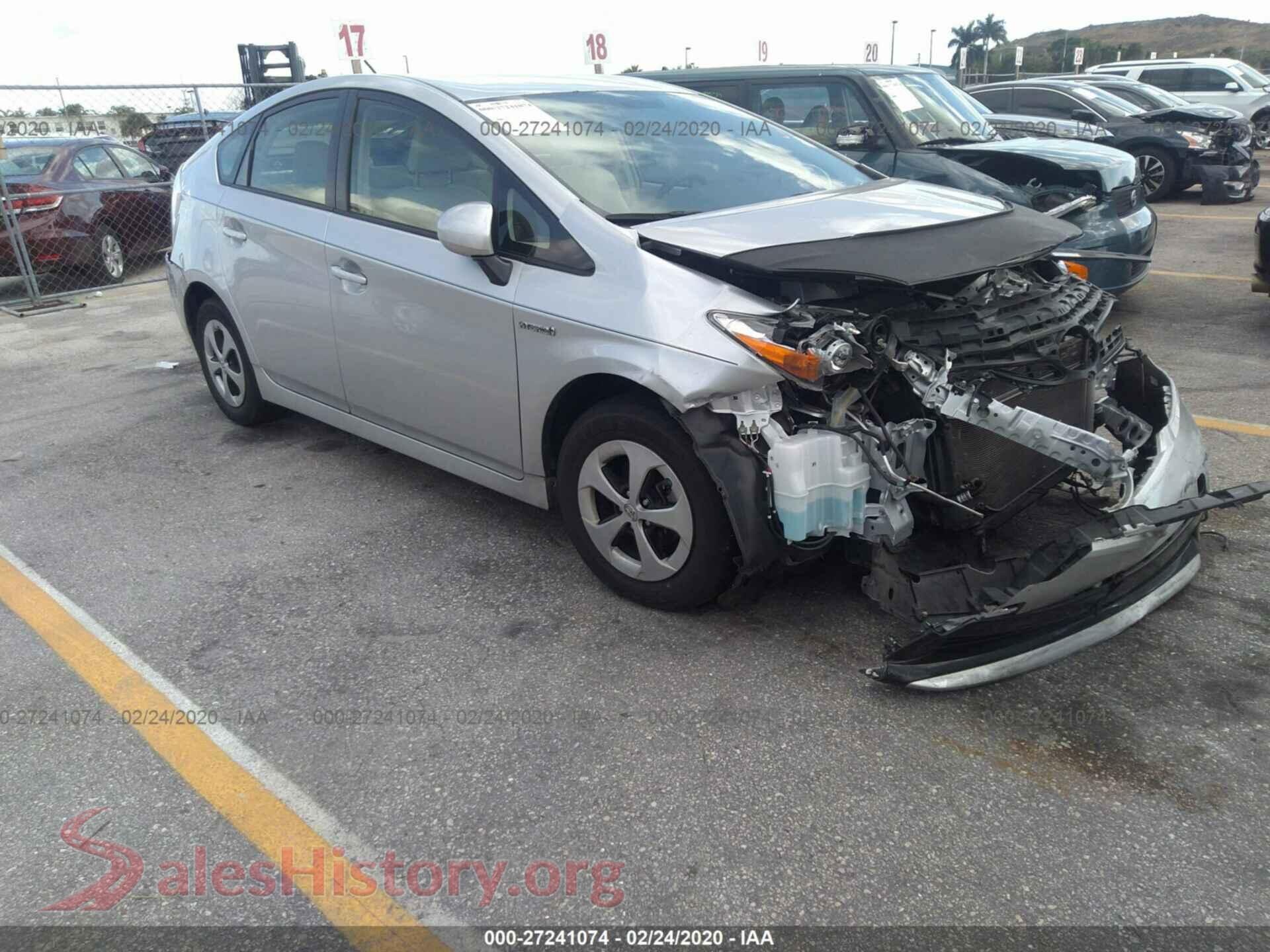 2015 TOYOTA PRIUS — VIN JTDKN3DUXF0466536